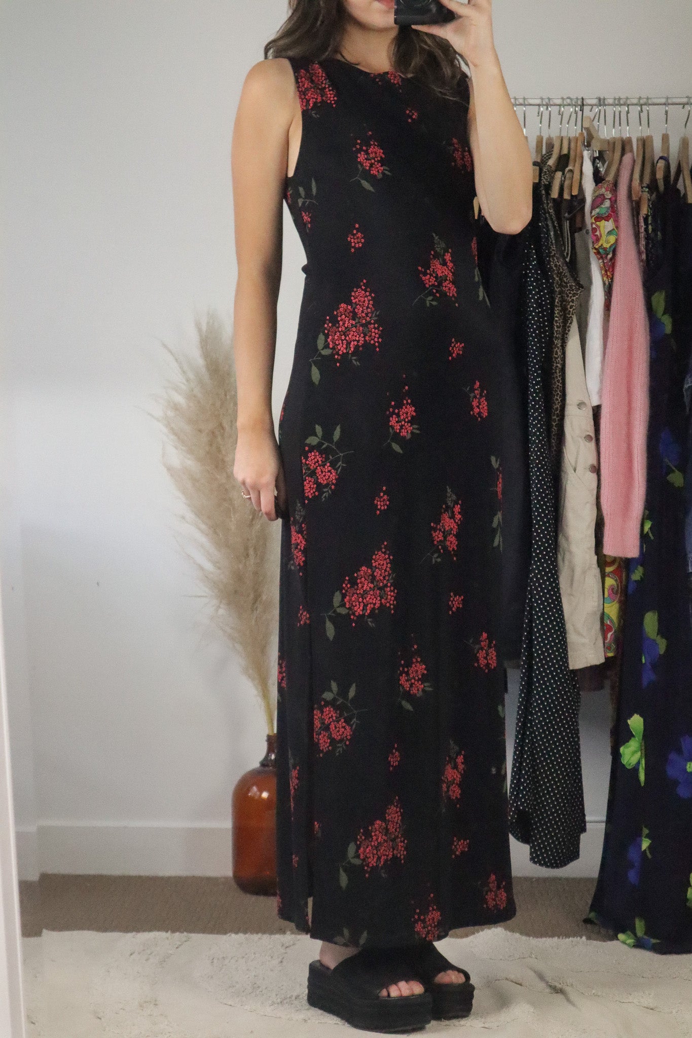Made in USA x Vintage x Floral Maxi Dress (8/10)