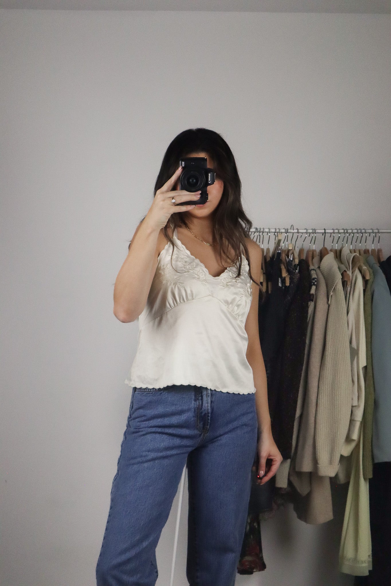 Modern x Embroidered Satin Top (S)
