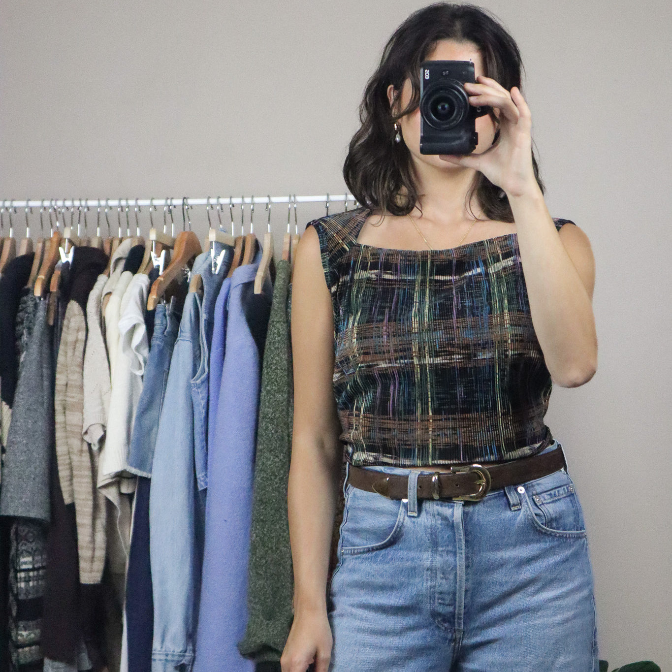 Vintage x Square-Neck T-Shirt (L)