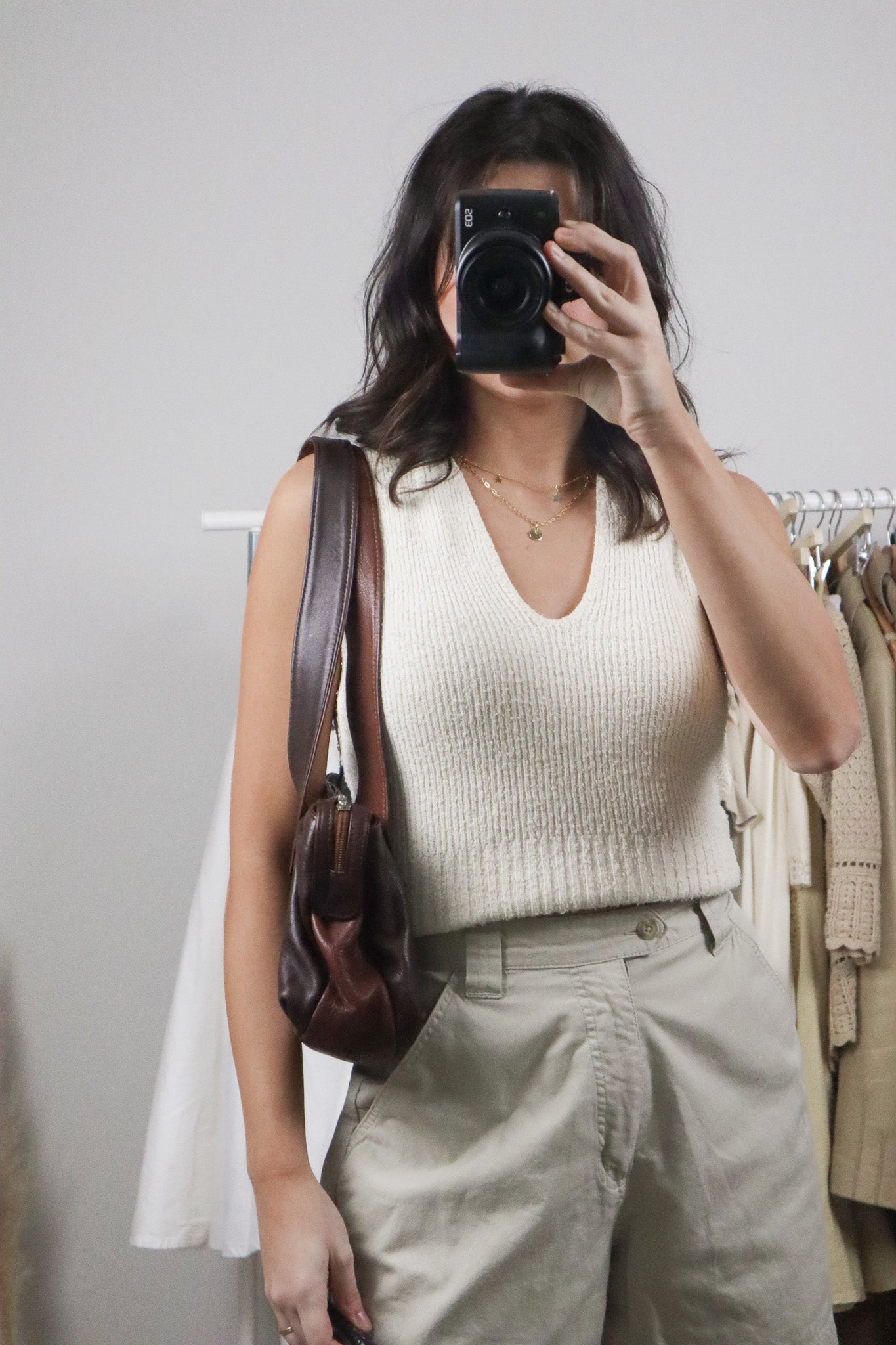 Vintage x Two-Tone Shoulder Bag