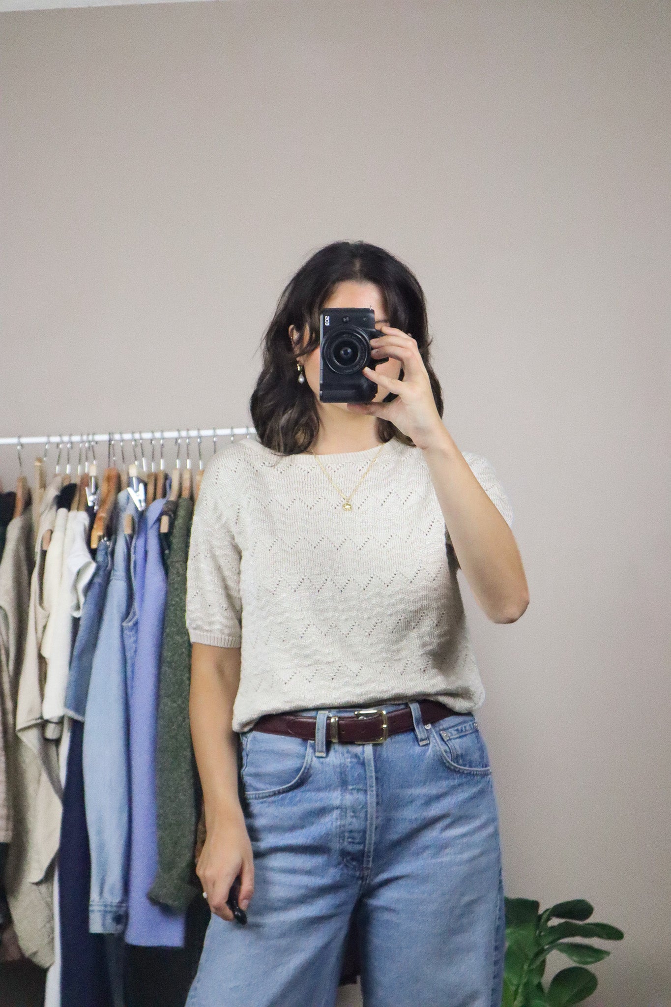 Vintage x Short-Sleeve Knit (M)