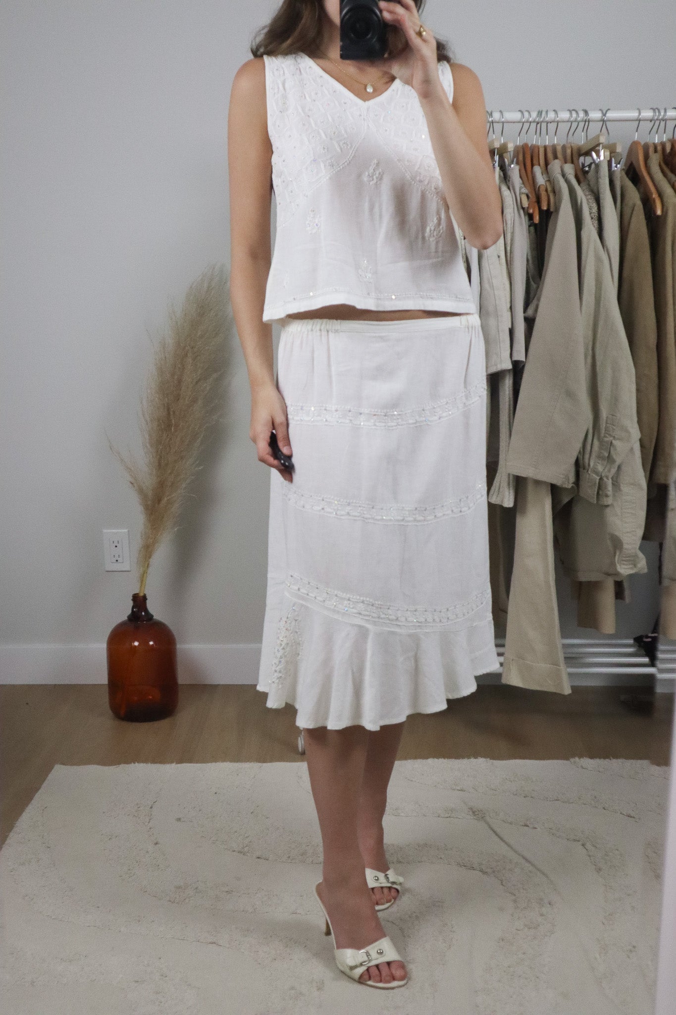 Vintage x Sequin Linen Blend Two-Piece Set (S)