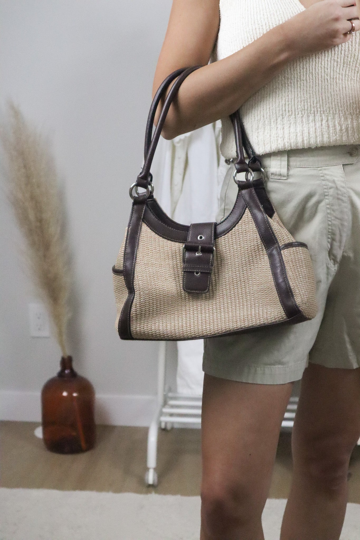 Vintage x Woven Buckle Purse