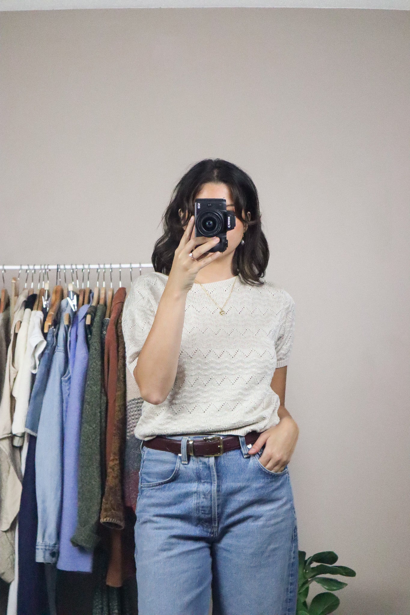 Vintage x Short-Sleeve Knit (M)