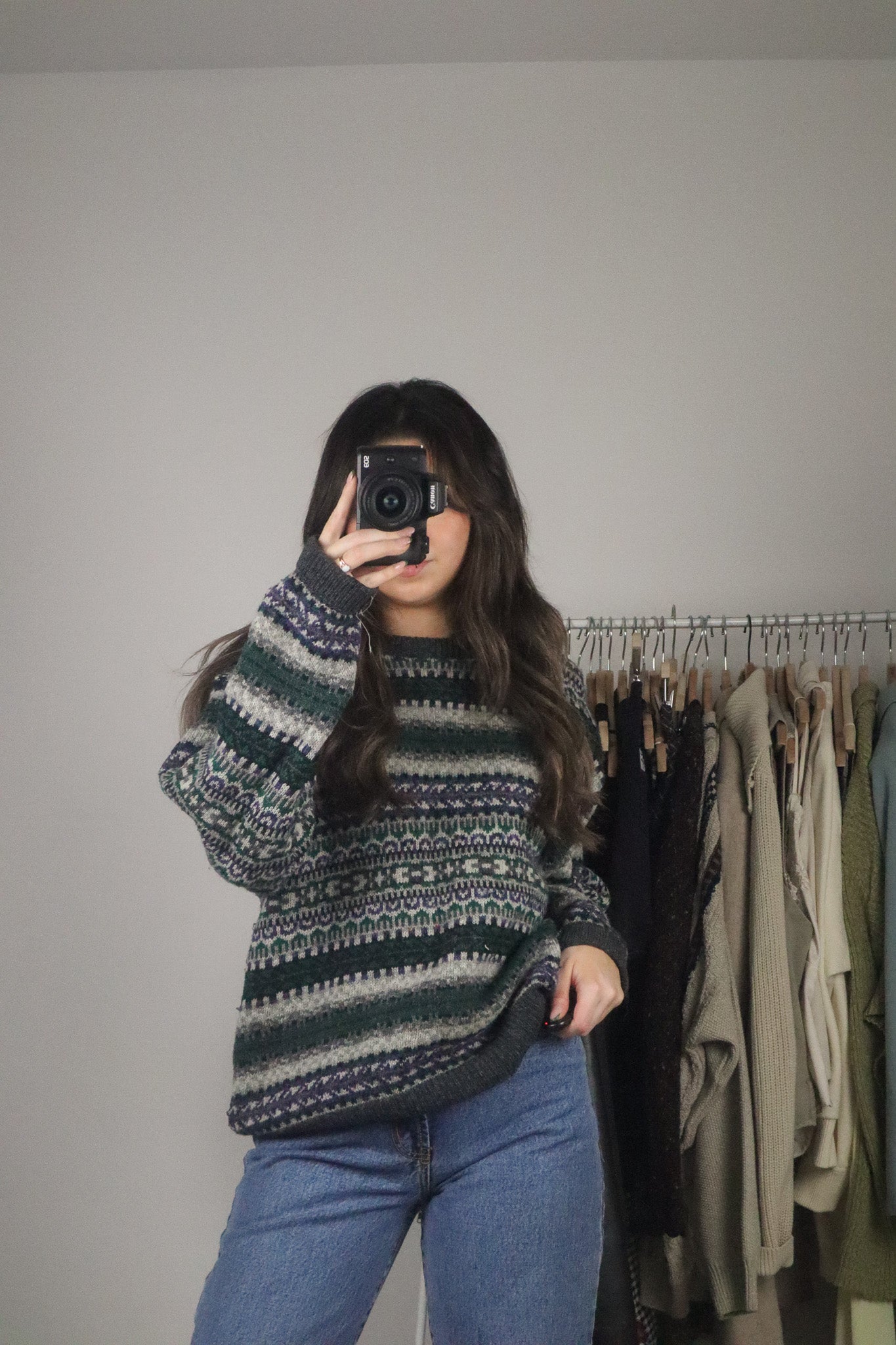 Vintage x Wool Pattern Sweater (S/M)