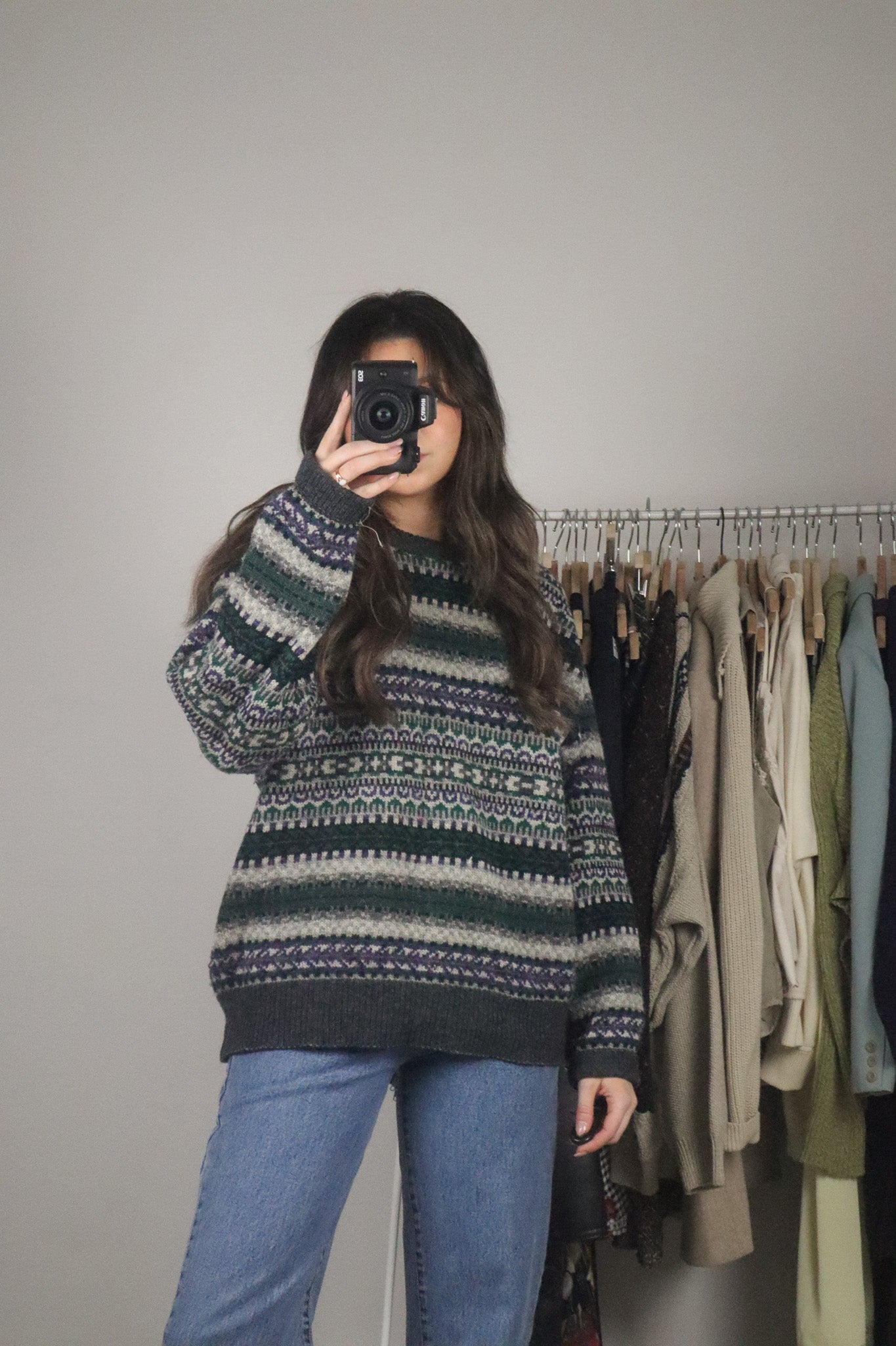 Vintage x Wool Pattern Sweater (S/M)