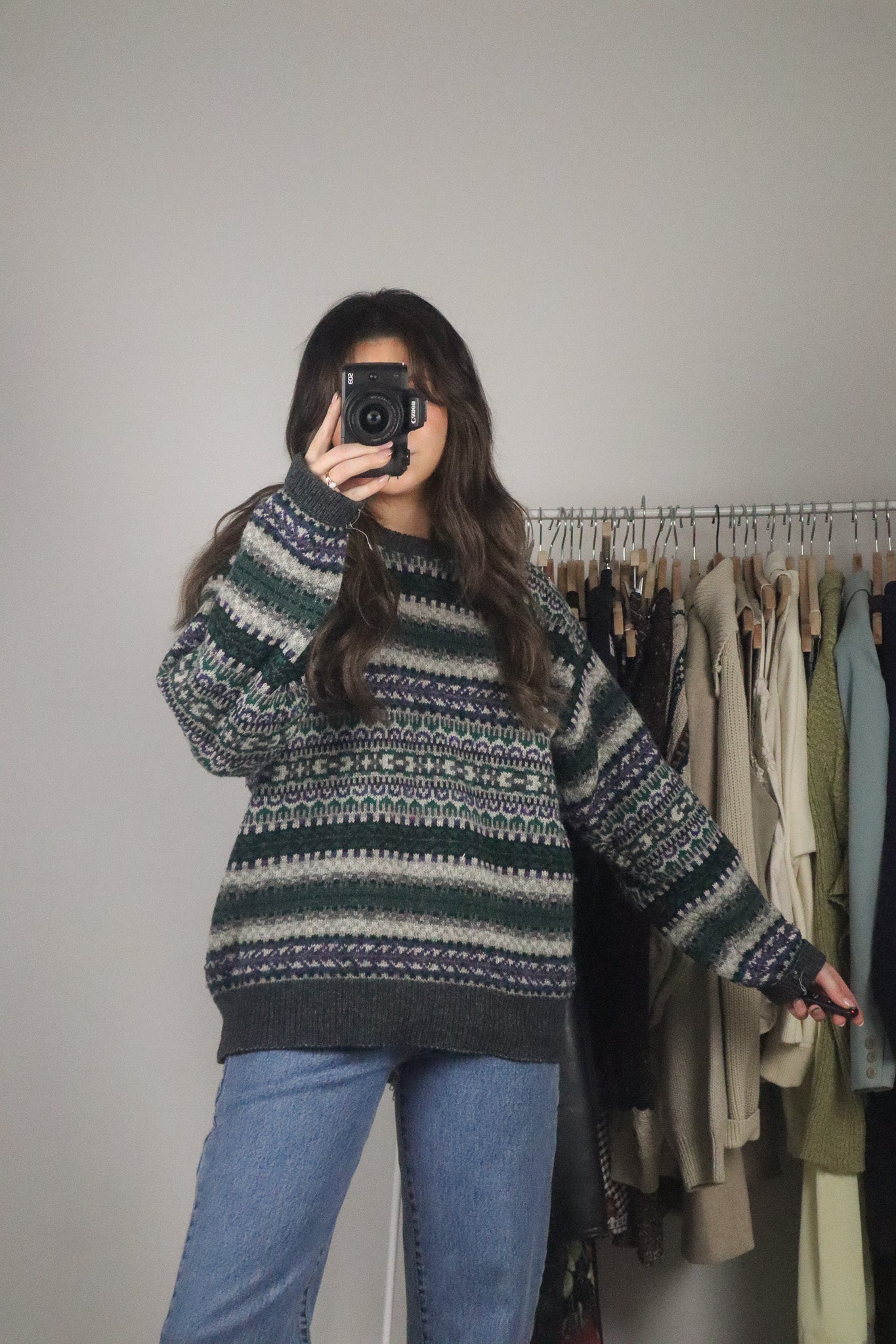 Vintage x Wool Pattern Sweater (S/M)