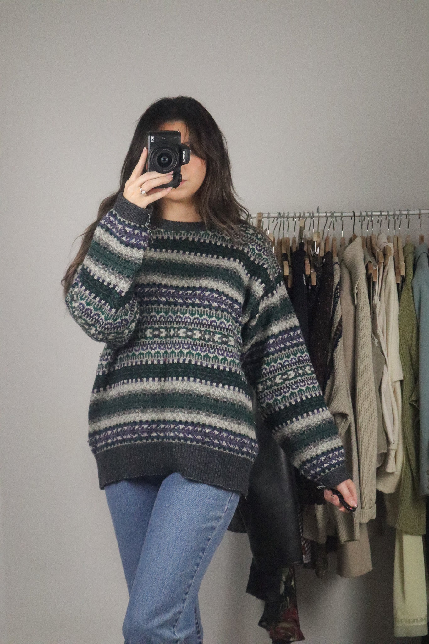 Vintage x Wool Pattern Sweater (S/M)