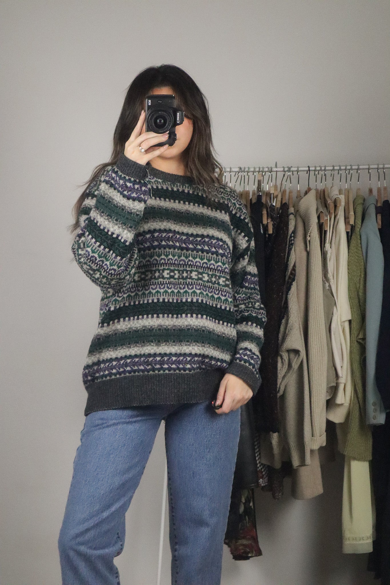 Vintage x Wool Pattern Sweater (S/M)