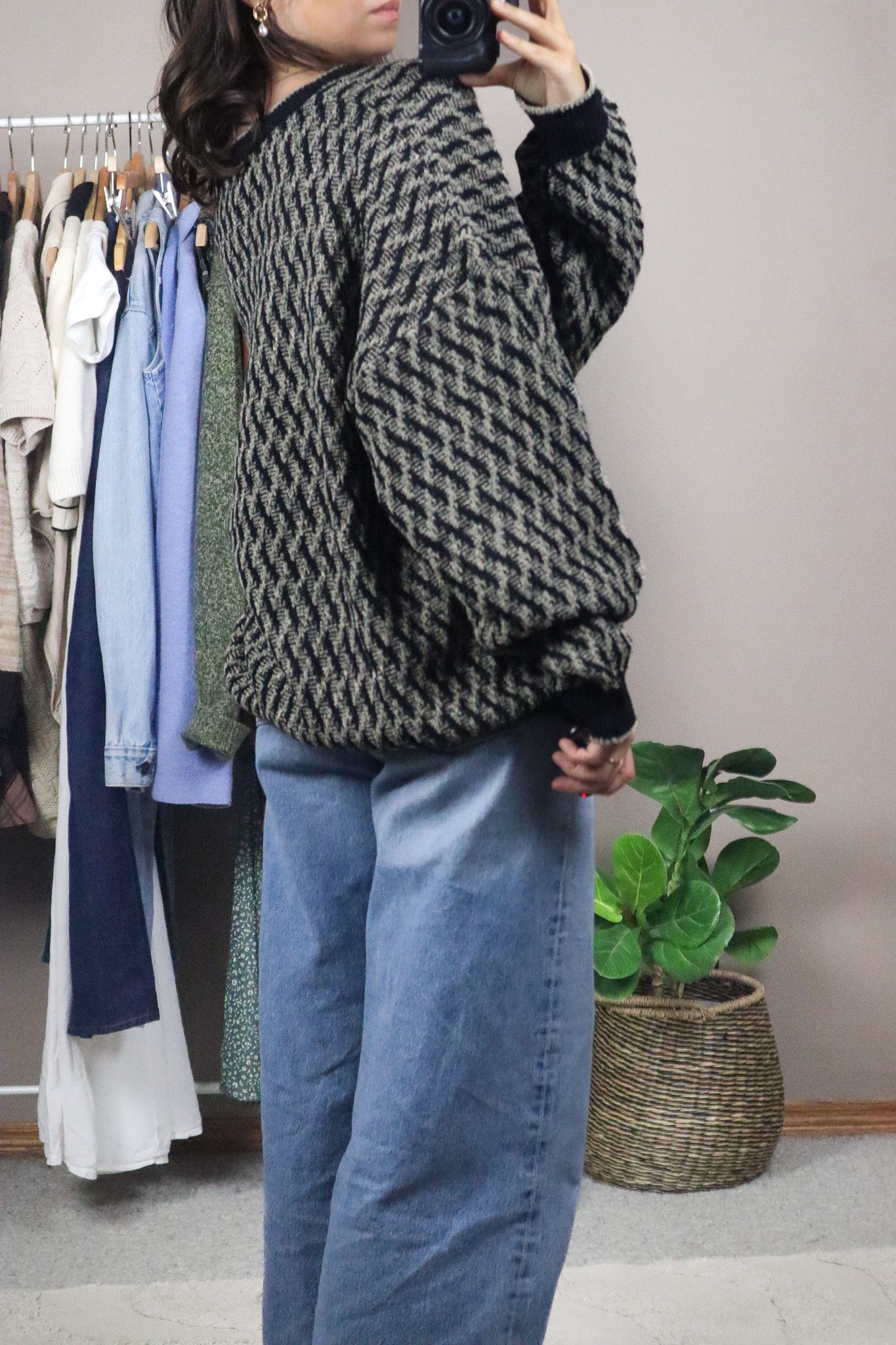 Made in Korea x Vintage x Patterned Sweater (XL)