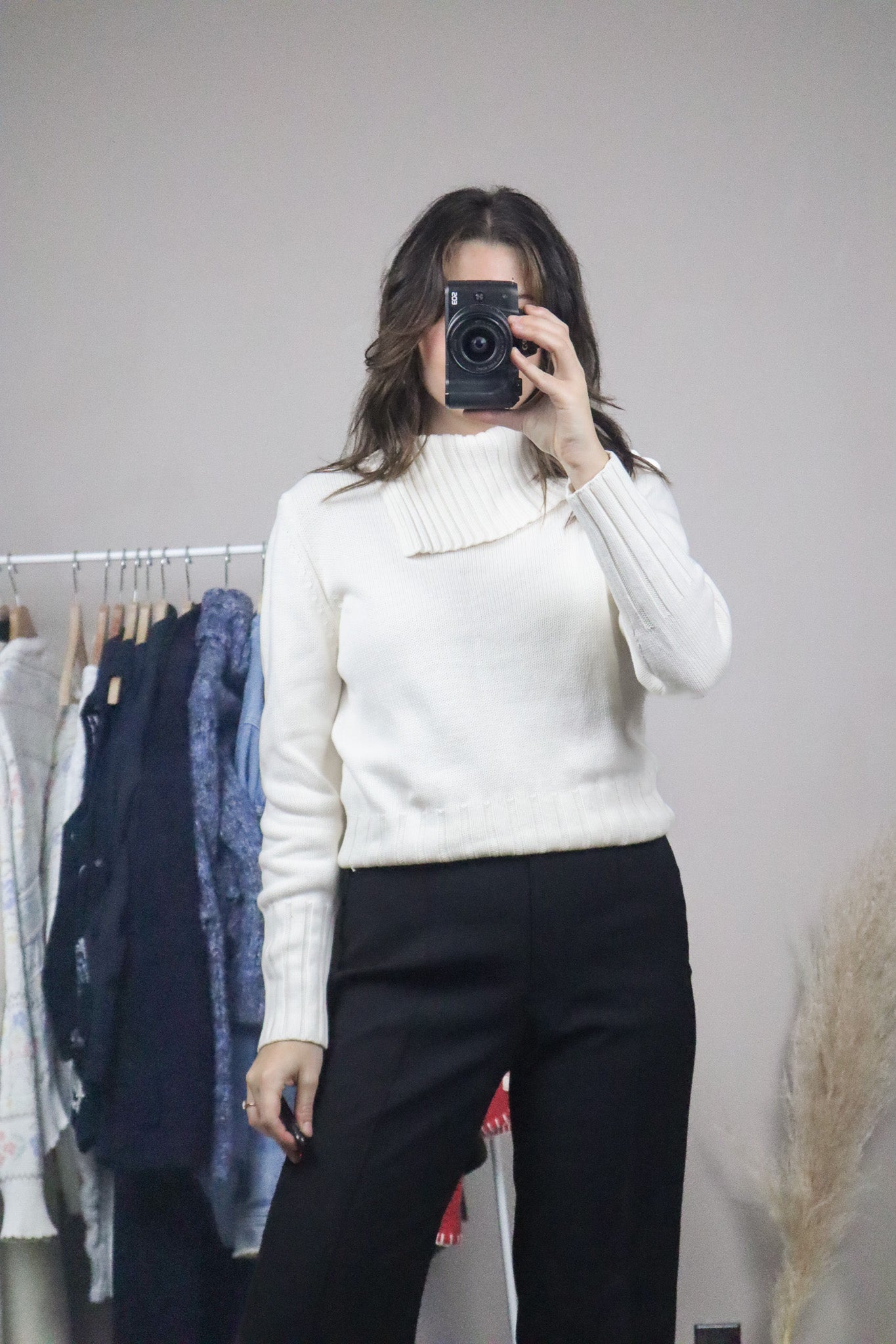 Made in Canada x Vintage x Split Neck Sweater (S)