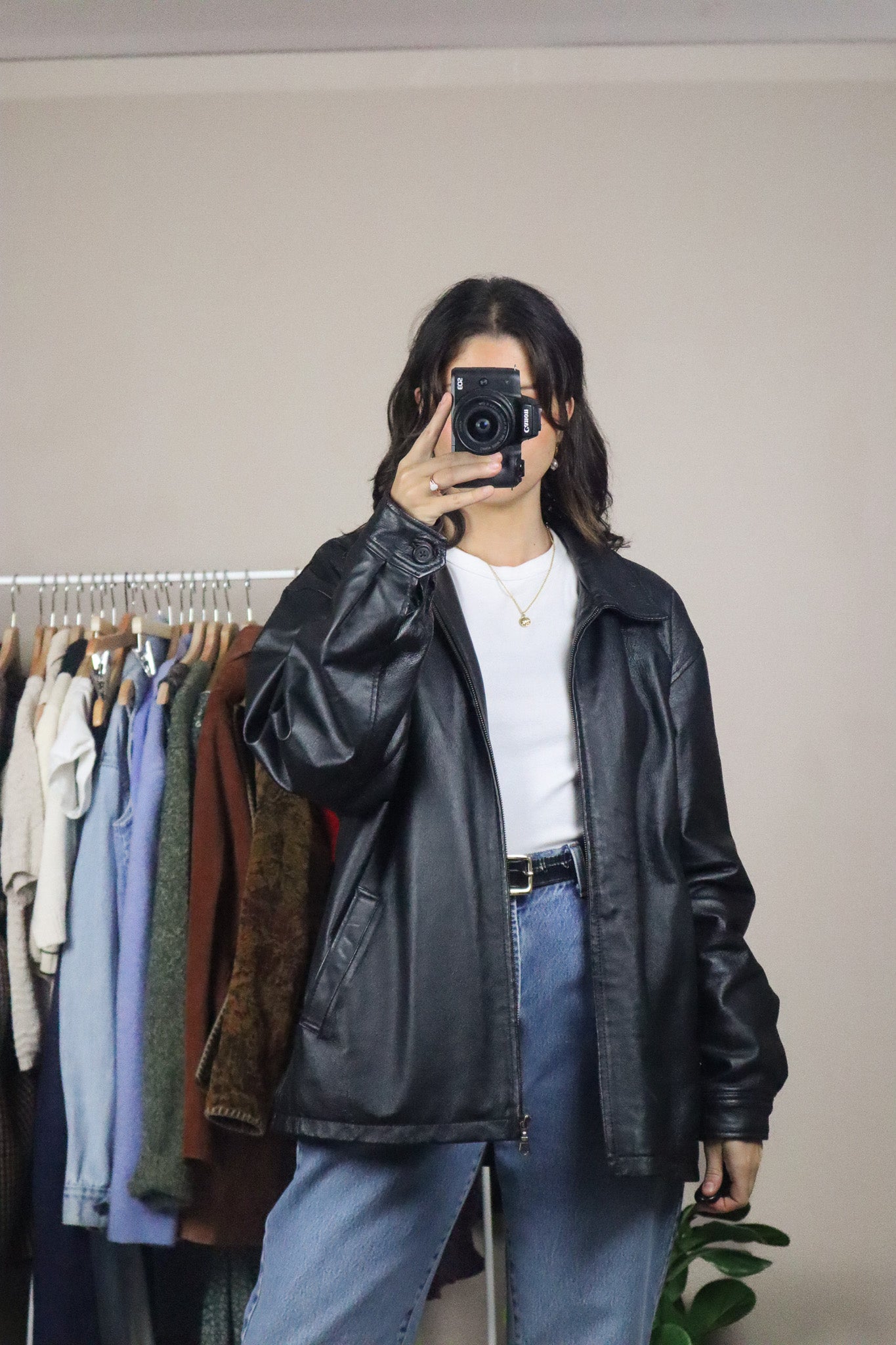 Vintage x Leather Jacket (M/L)