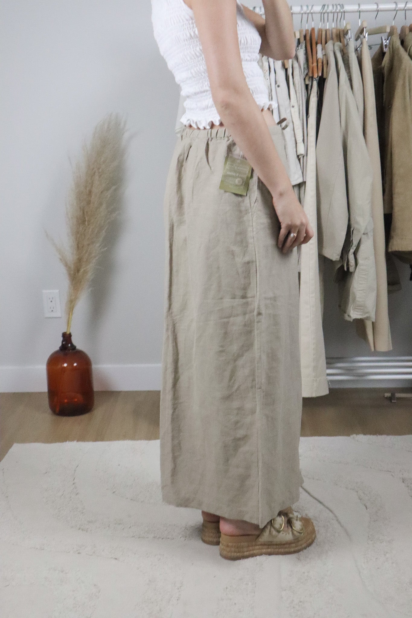 Deadstock x Vintage x Linen/Cotton Maxi Skirt (10)