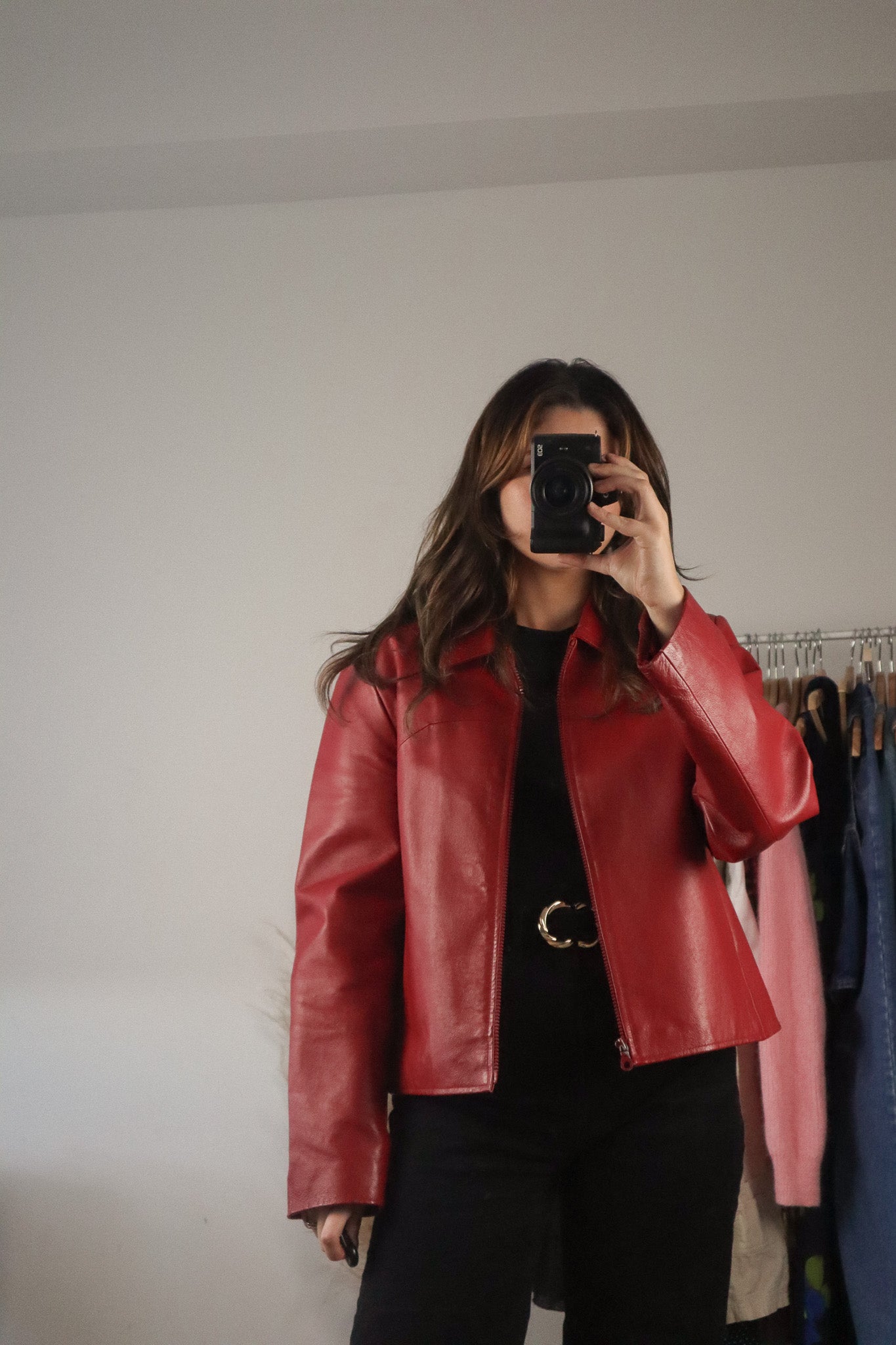 Vintage x Red Leather Jacket (M)