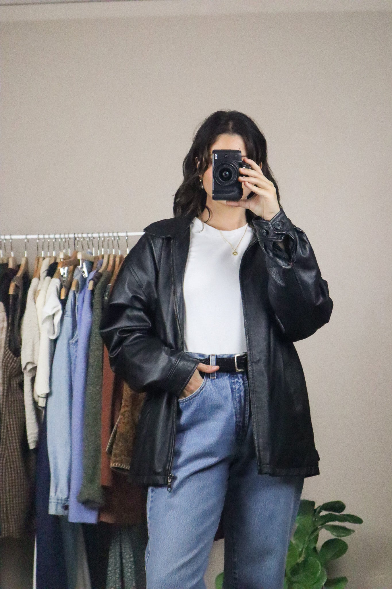 Vintage x Leather Jacket (M/L)