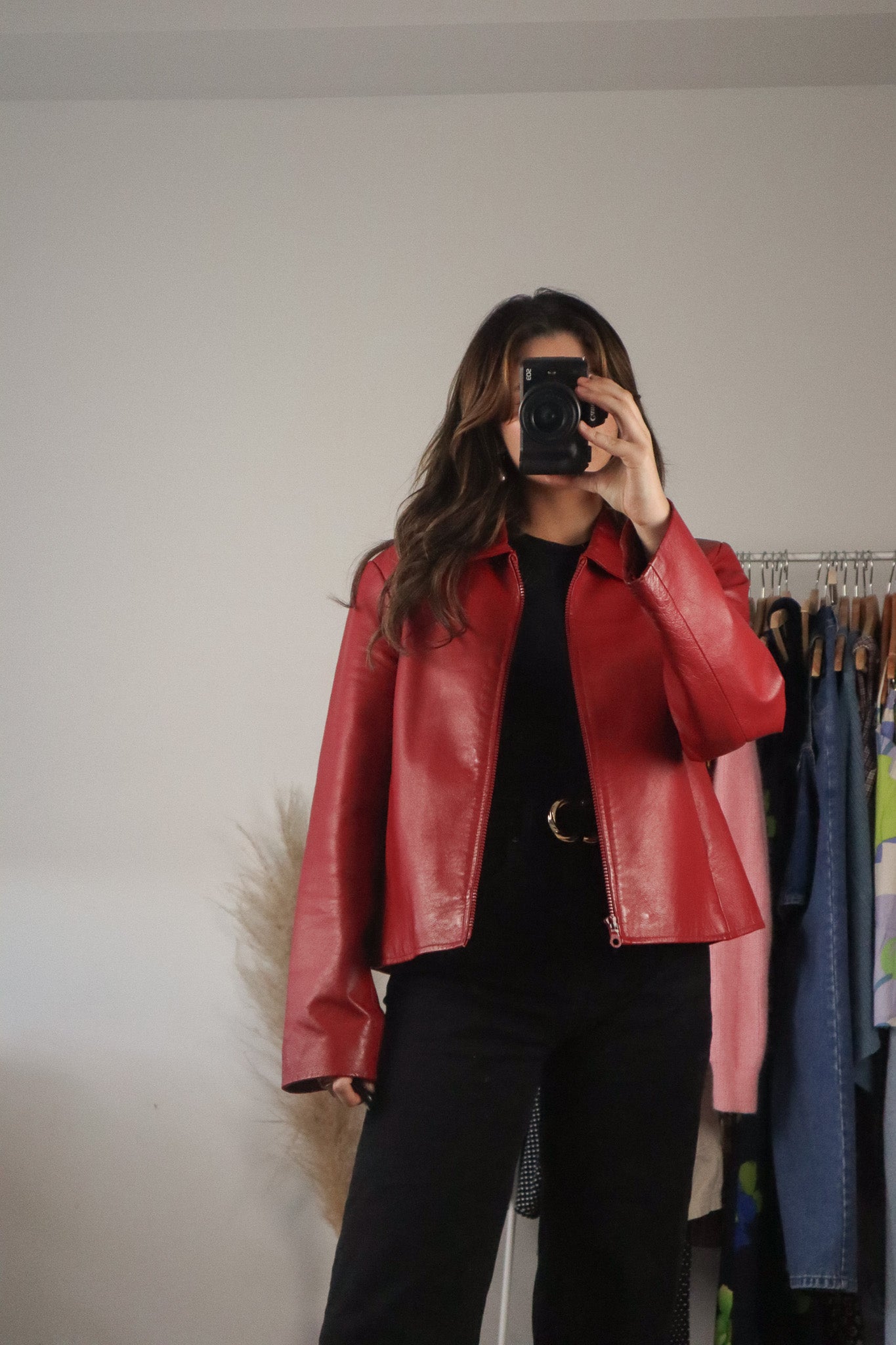 Vintage x Red Leather Jacket (M)