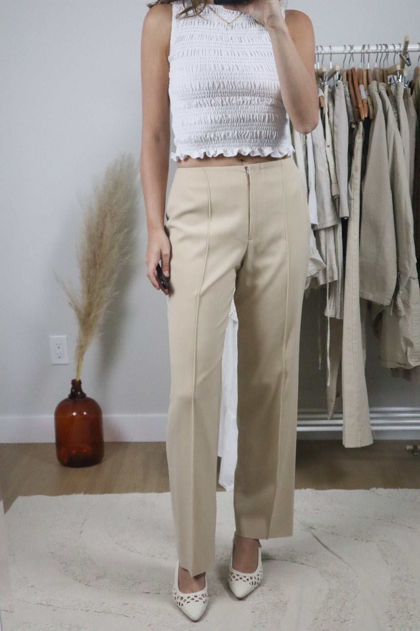 Vintage x Midrise Wool Pleated Pants (4)
