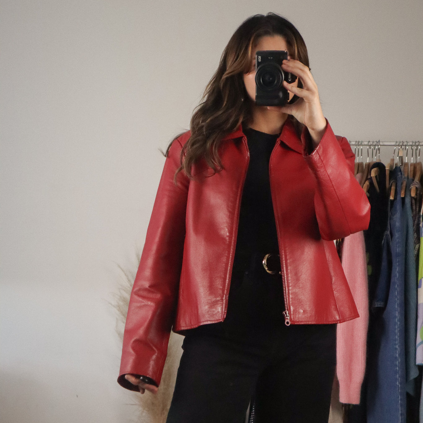 Vintage x Red Leather Jacket (M)