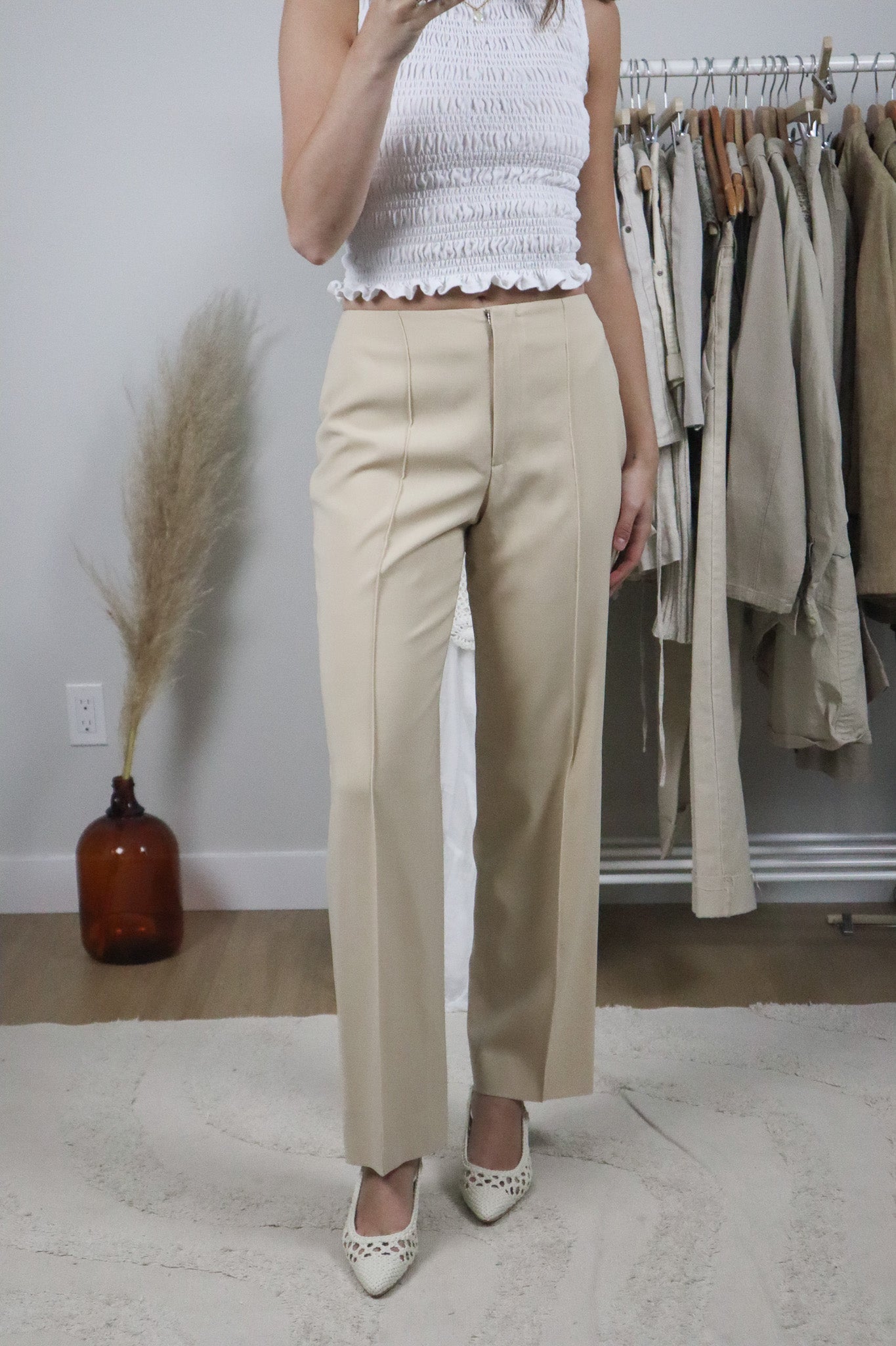 Vintage x Midrise Wool Pleated Pants (4)