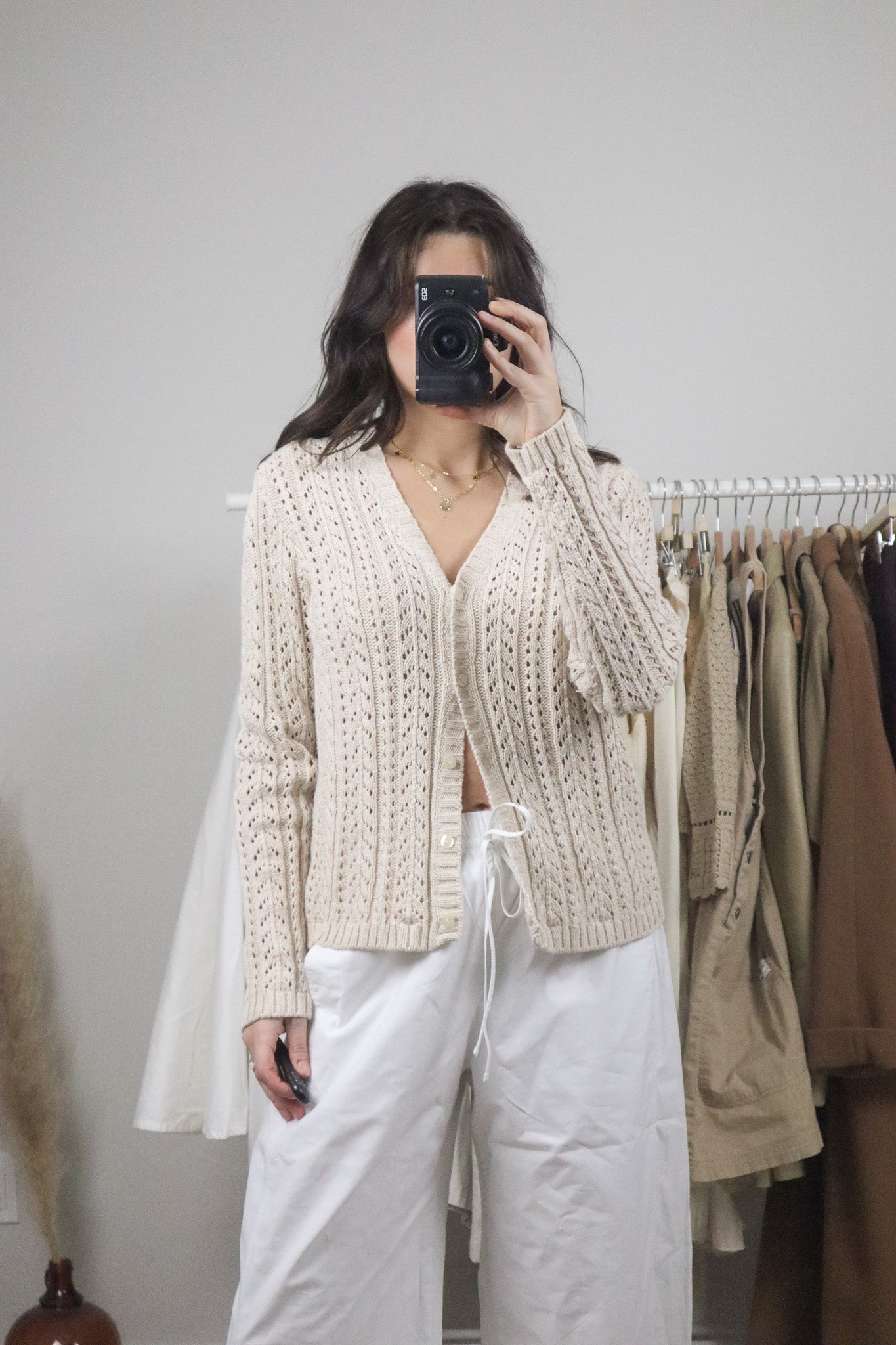 Vintage x Cotton Knit Cardigan (M/L)