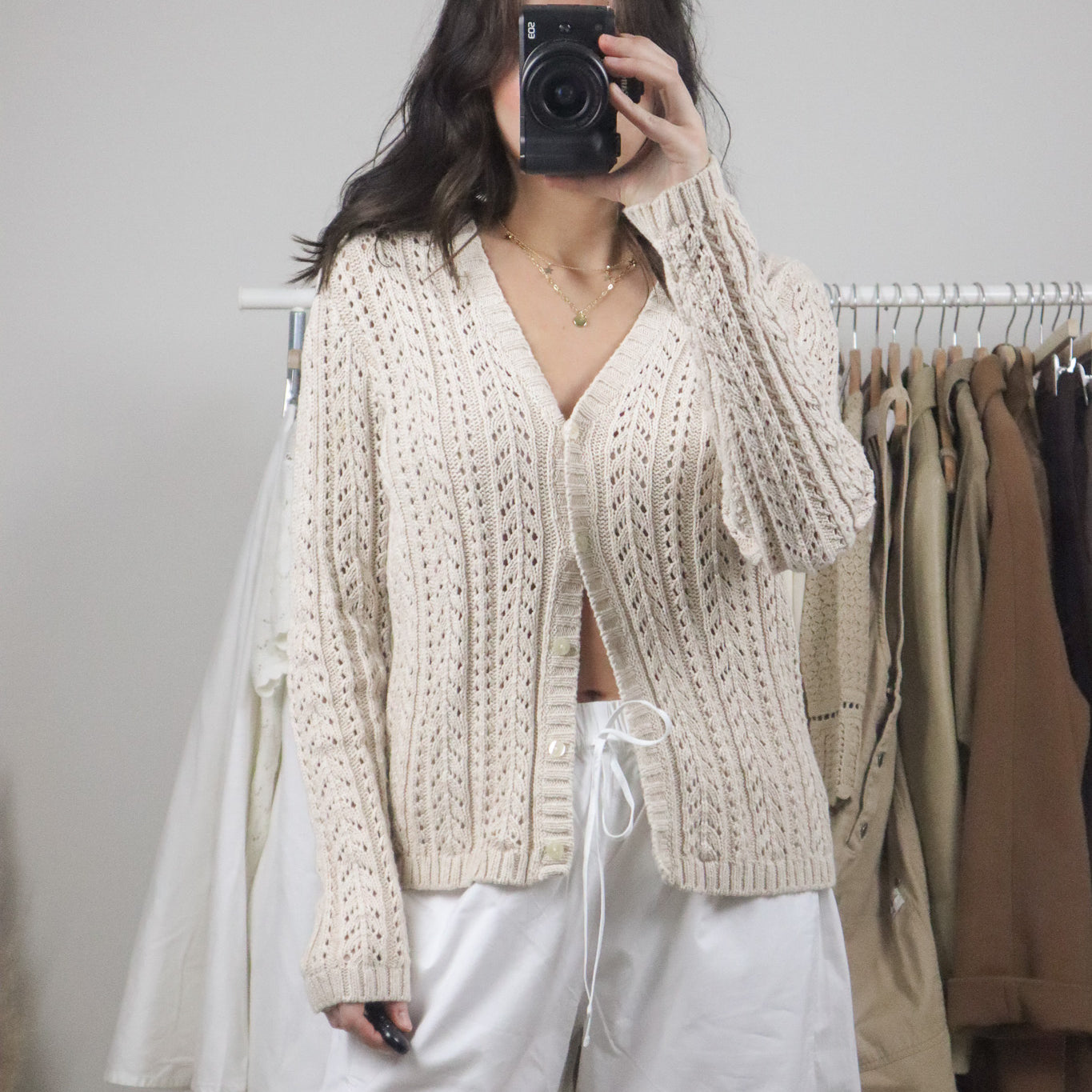 Vintage x Cotton Knit Cardigan (M/L)