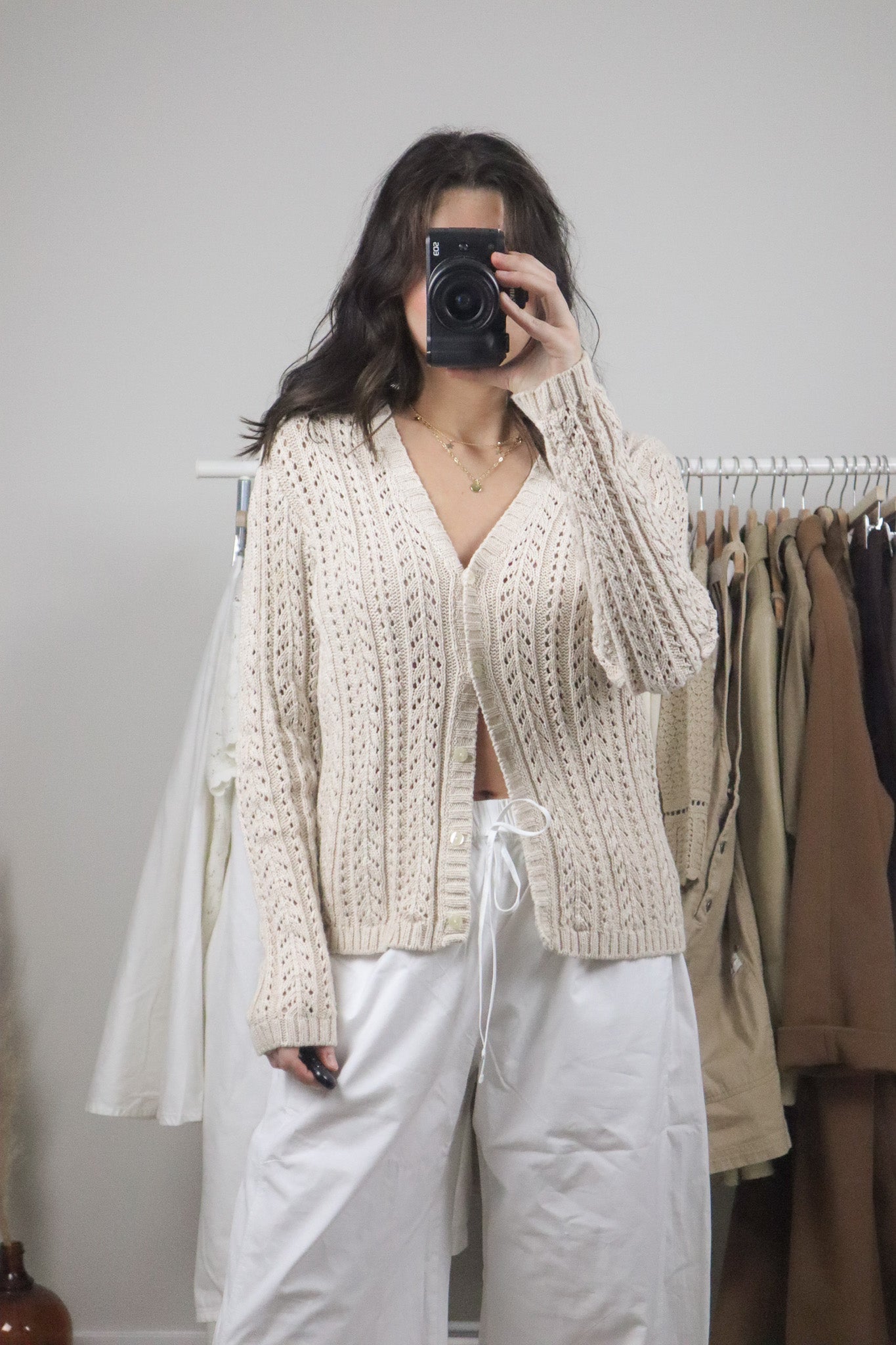Vintage x Cotton Knit Cardigan (M/L)