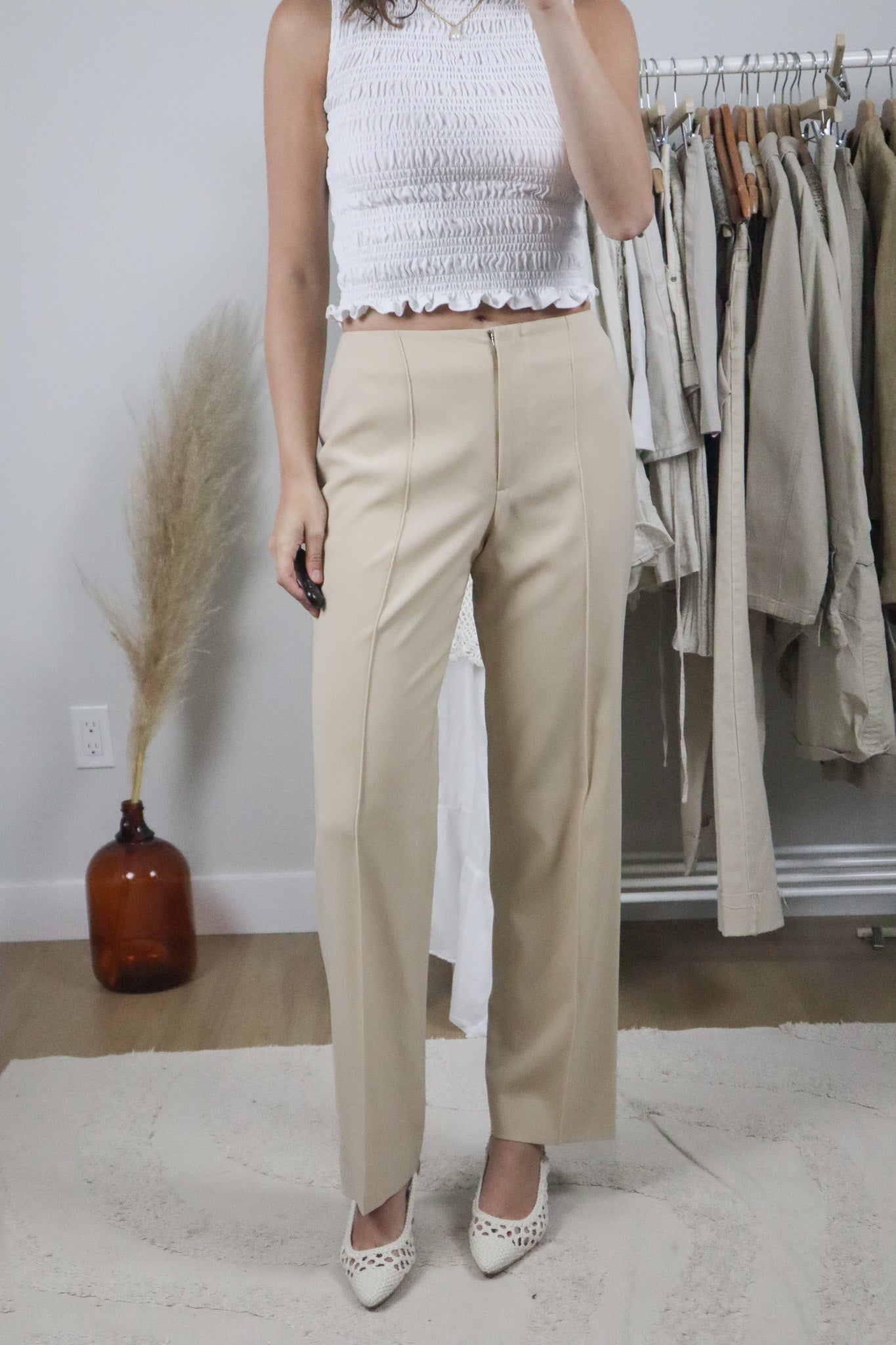 Vintage x Midrise Wool Pleated Pants (4)