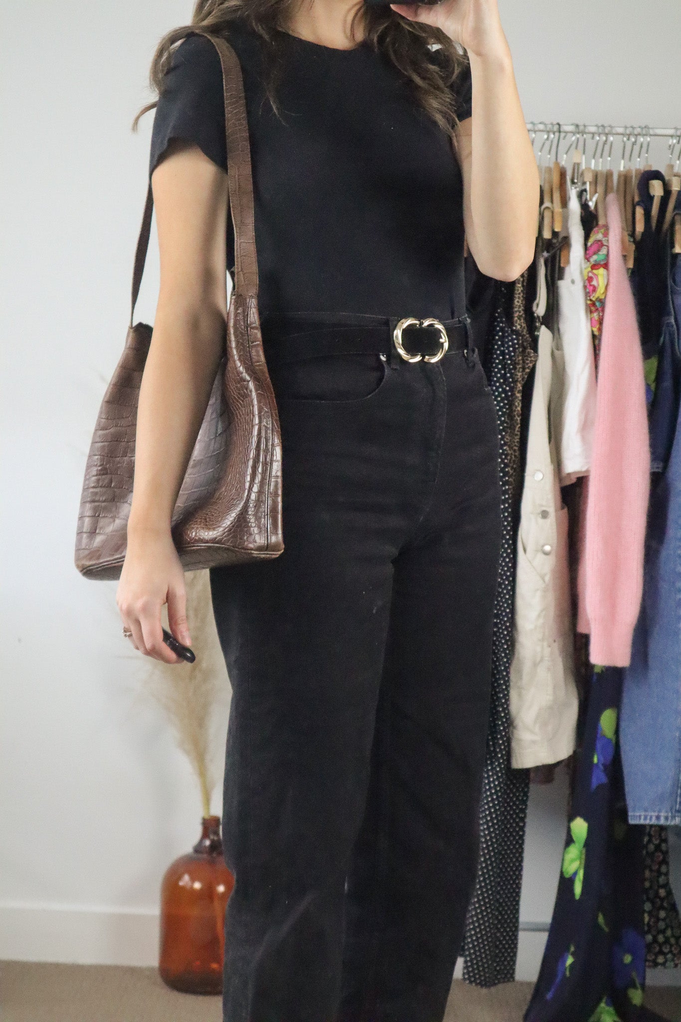 Made in Italy x Vintage x Leather Textured Purse