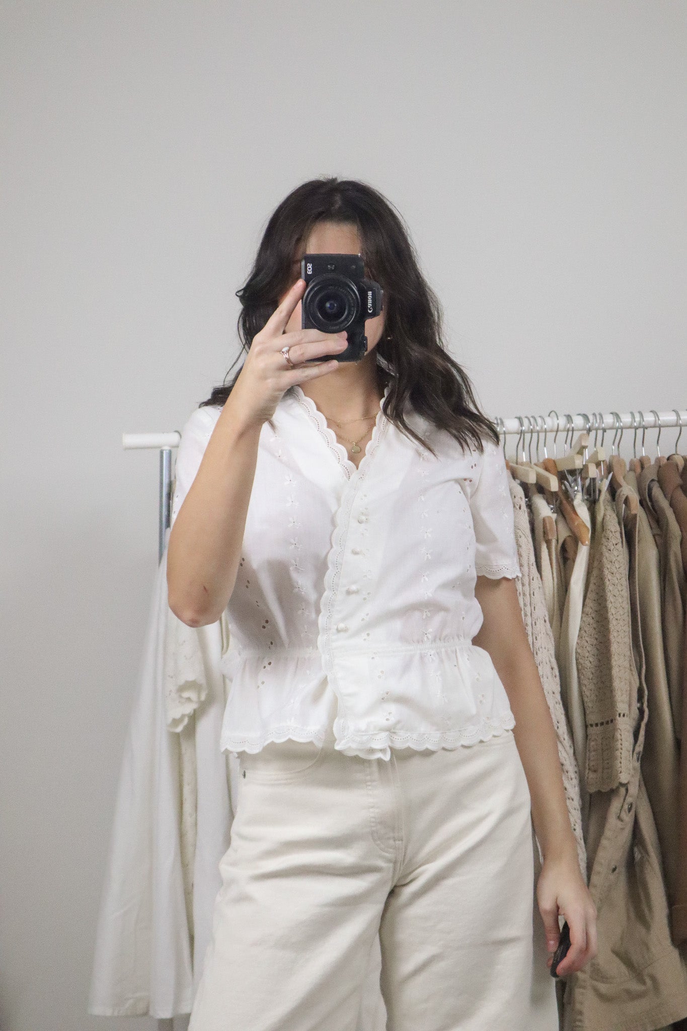 Vintage x Eyelet 70s Blouse (S)