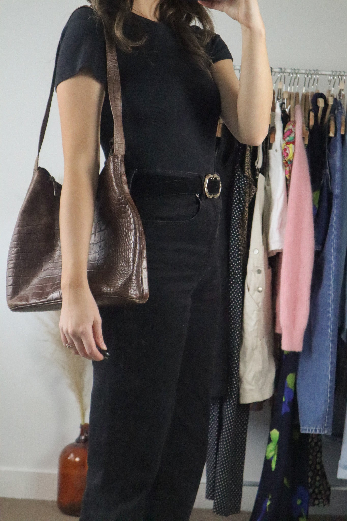 Made in Italy x Vintage x Leather Textured Purse