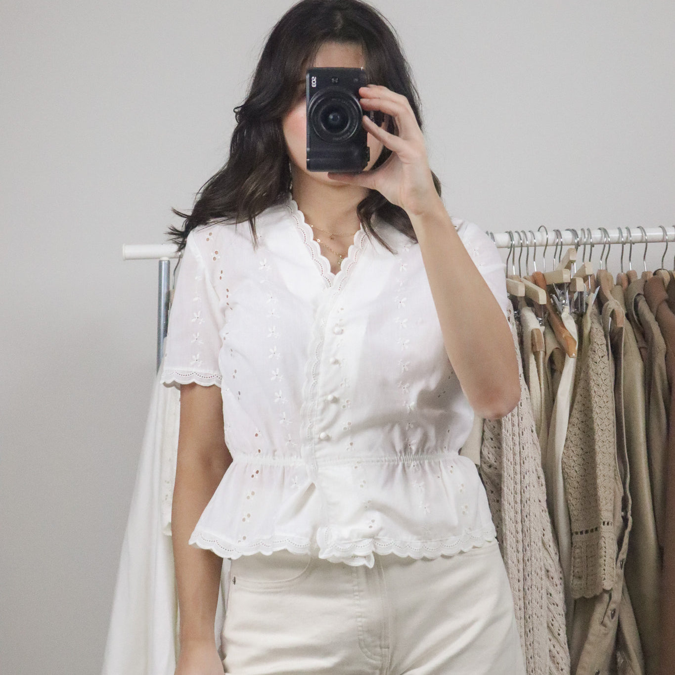 Vintage x Eyelet 70s Blouse (S)