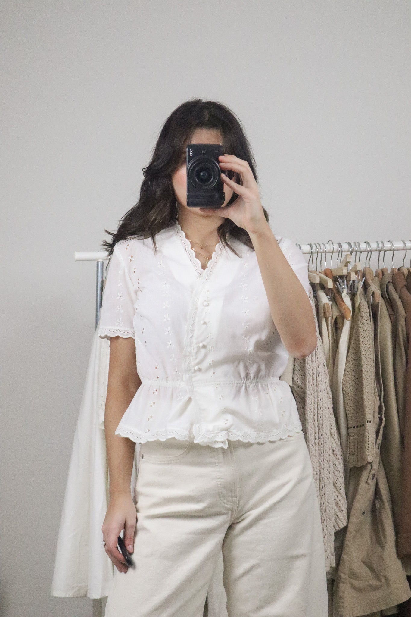 Vintage x Eyelet 70s Blouse (S)