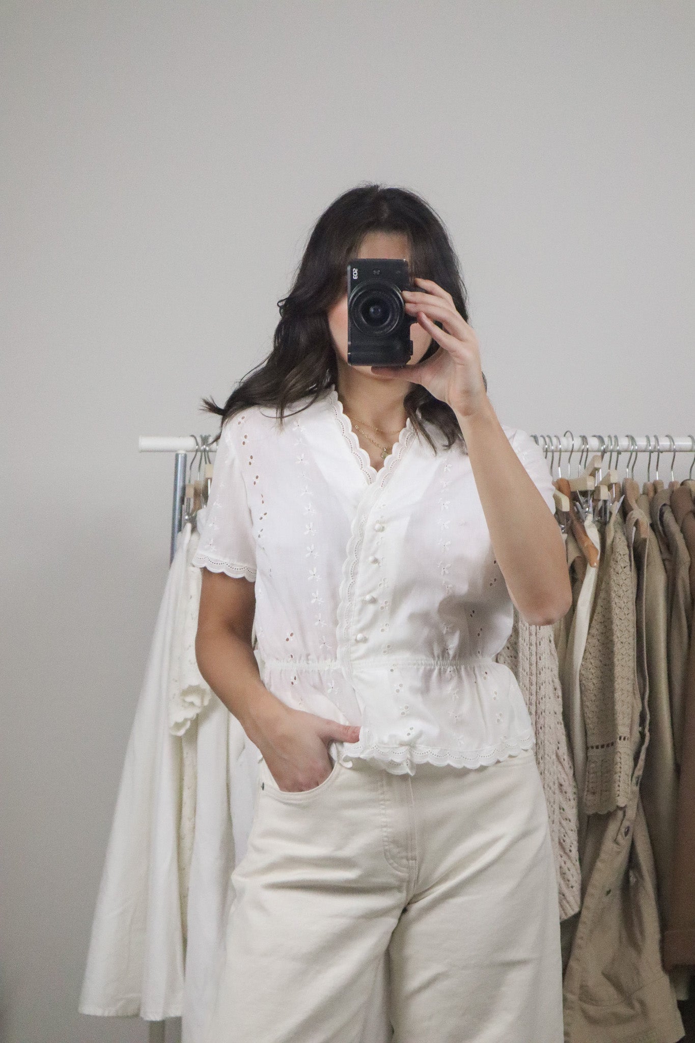 Vintage x Eyelet 70s Blouse (S)