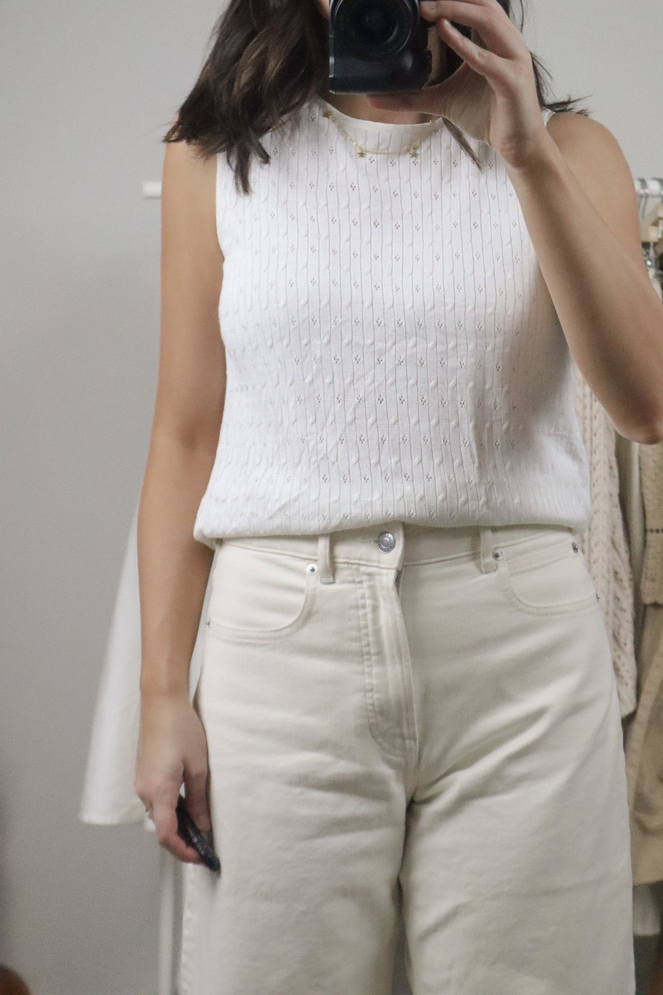 Vintage x Eyelet Knit Tank (M)