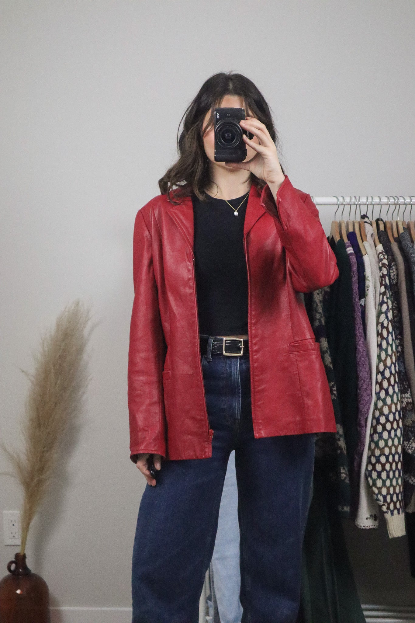 Made in Canada x Vintage x Danier Red Leather Jacket (M)