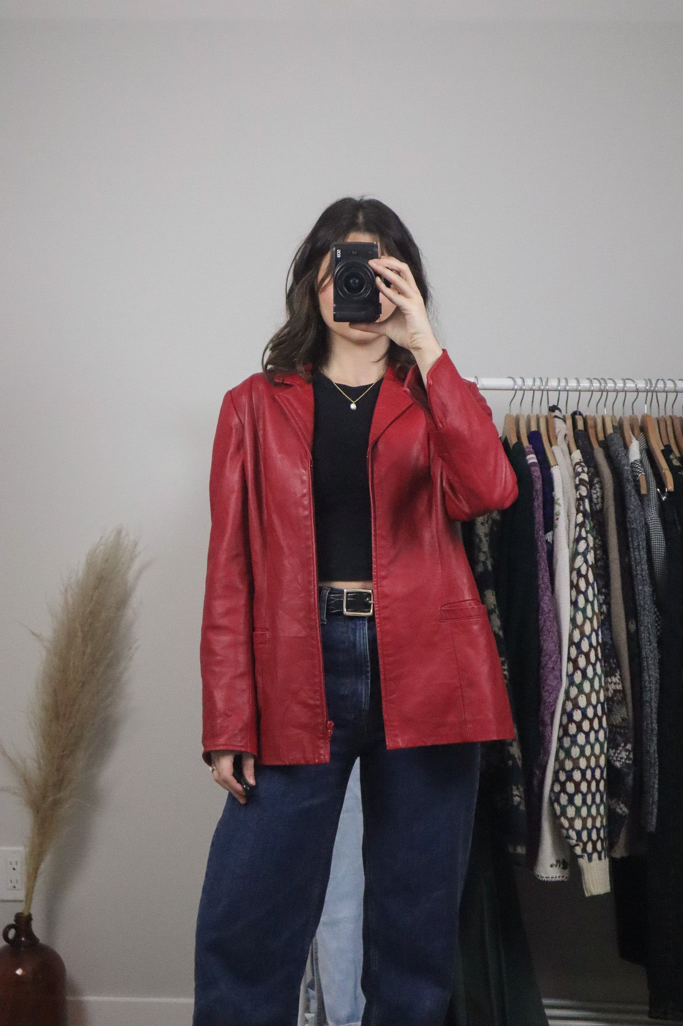 Made in Canada x Vintage x Danier Red Leather Jacket (M)