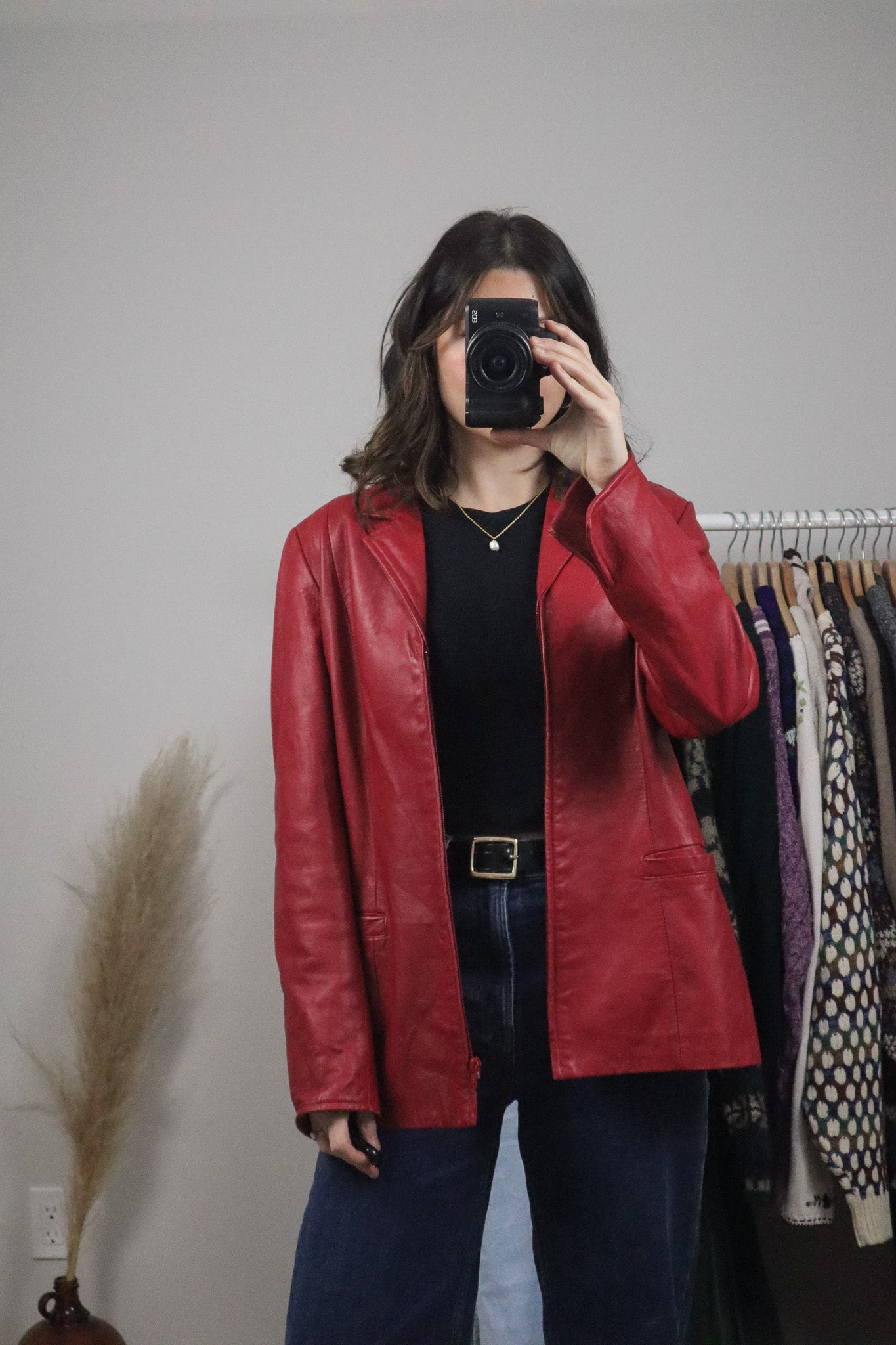 Made in Canada x Vintage x Danier Red Leather Jacket (M)