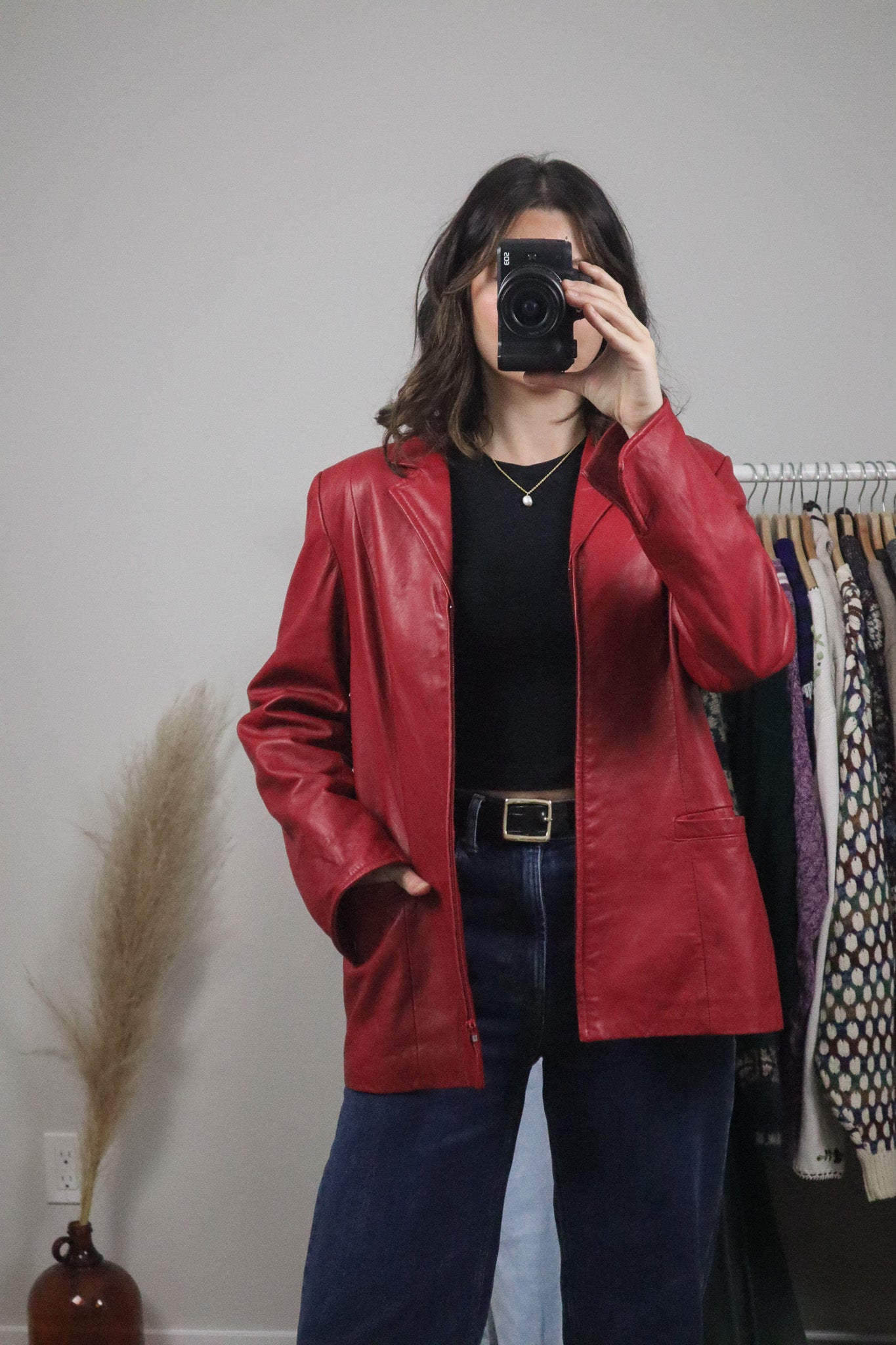 Made in Canada x Vintage x Danier Red Leather Jacket (M)