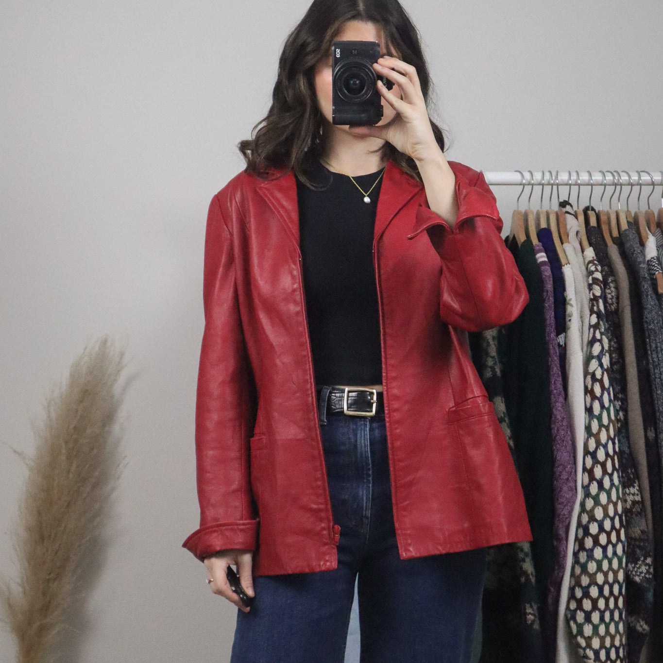 Made in Canada x Vintage x Danier Red Leather Jacket (M)