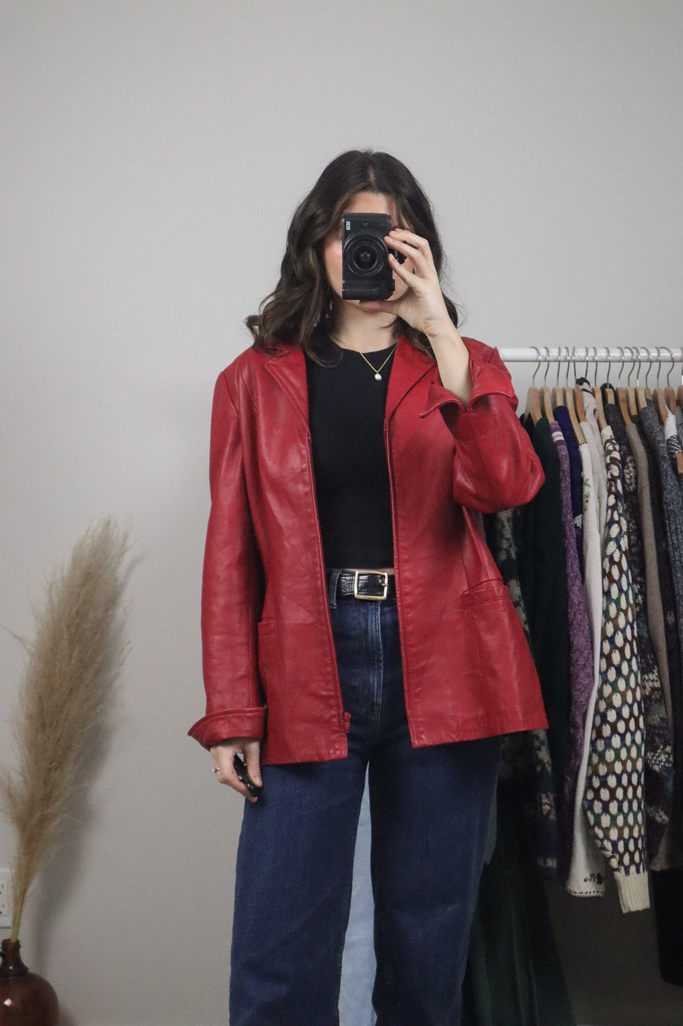 Made in Canada x Vintage x Danier Red Leather Jacket (M)