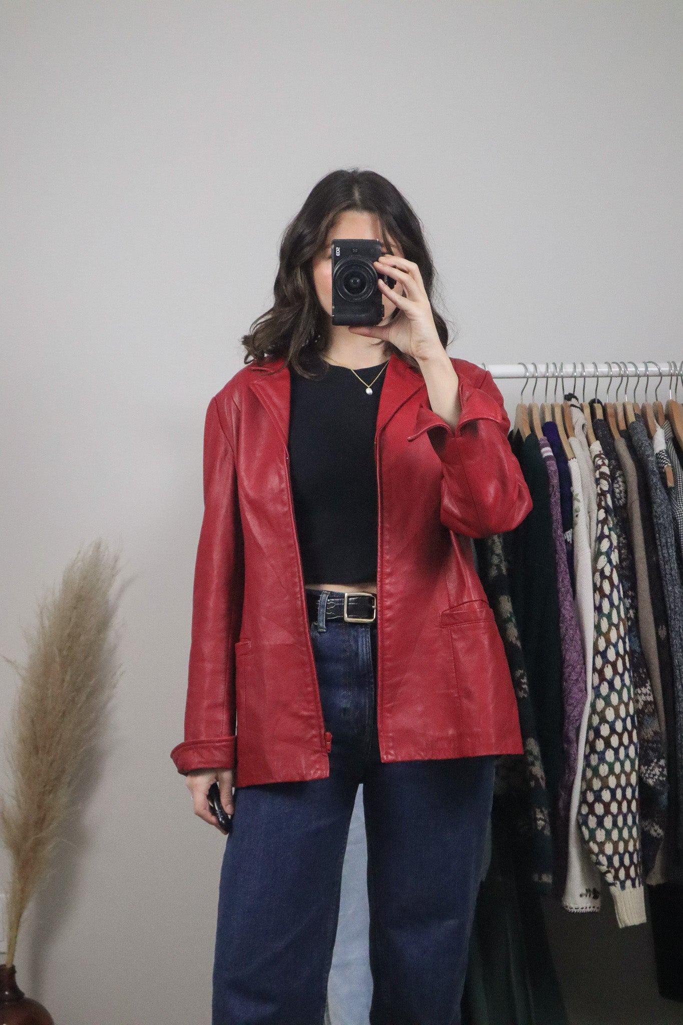 Made in Canada x Vintage x Danier Red Leather Jacket (M)