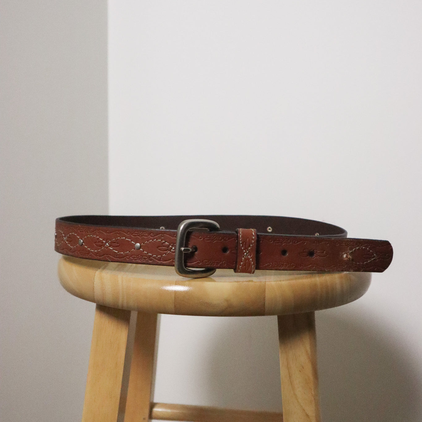 Vintage x Patterned Belt (M)
