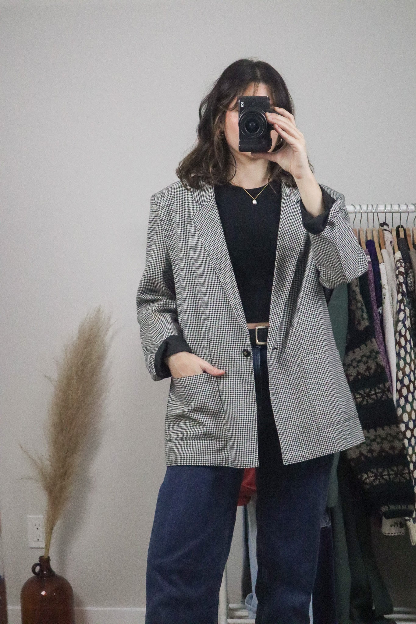 Made in Canada x Vintage x Houndstooth Blazer (L)