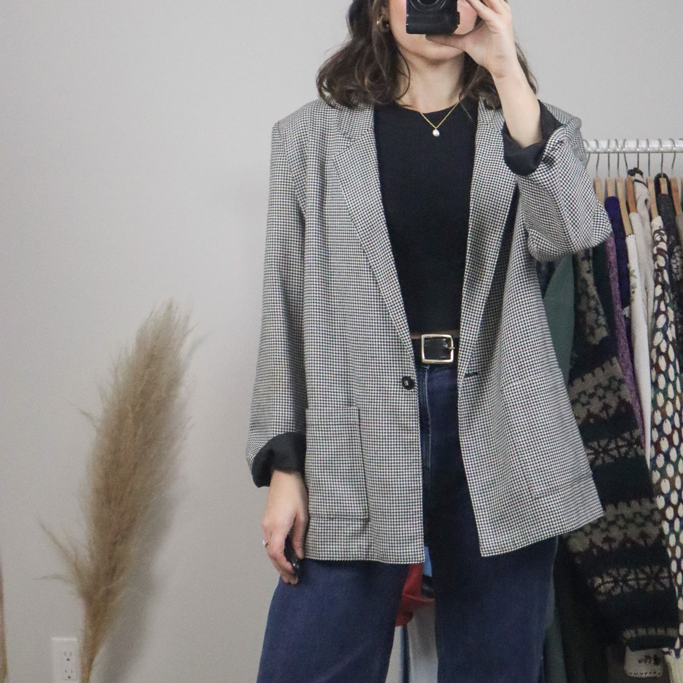 Made in Canada x Vintage x Houndstooth Blazer (L)