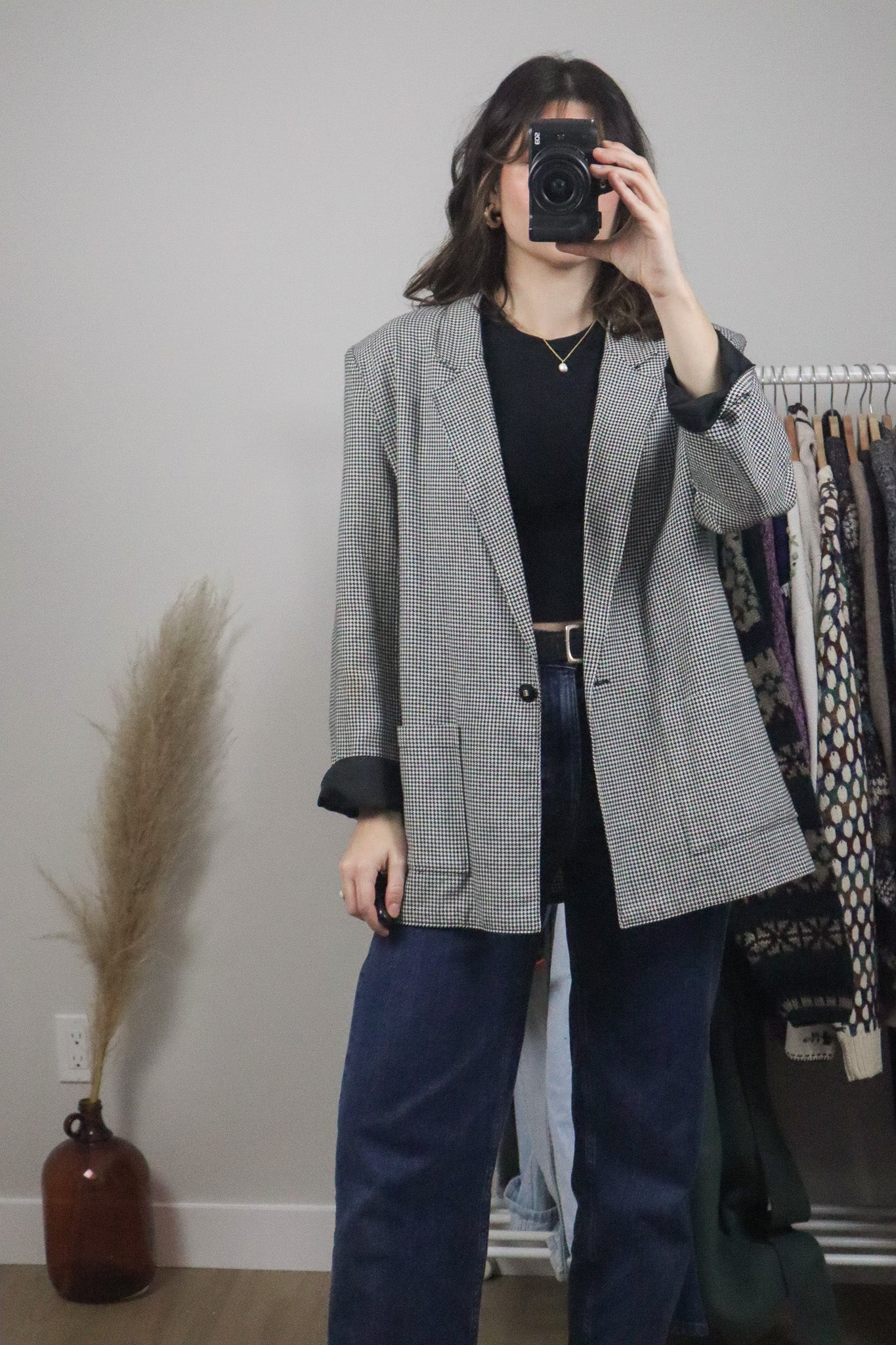 Made in Canada x Vintage x Houndstooth Blazer (L)
