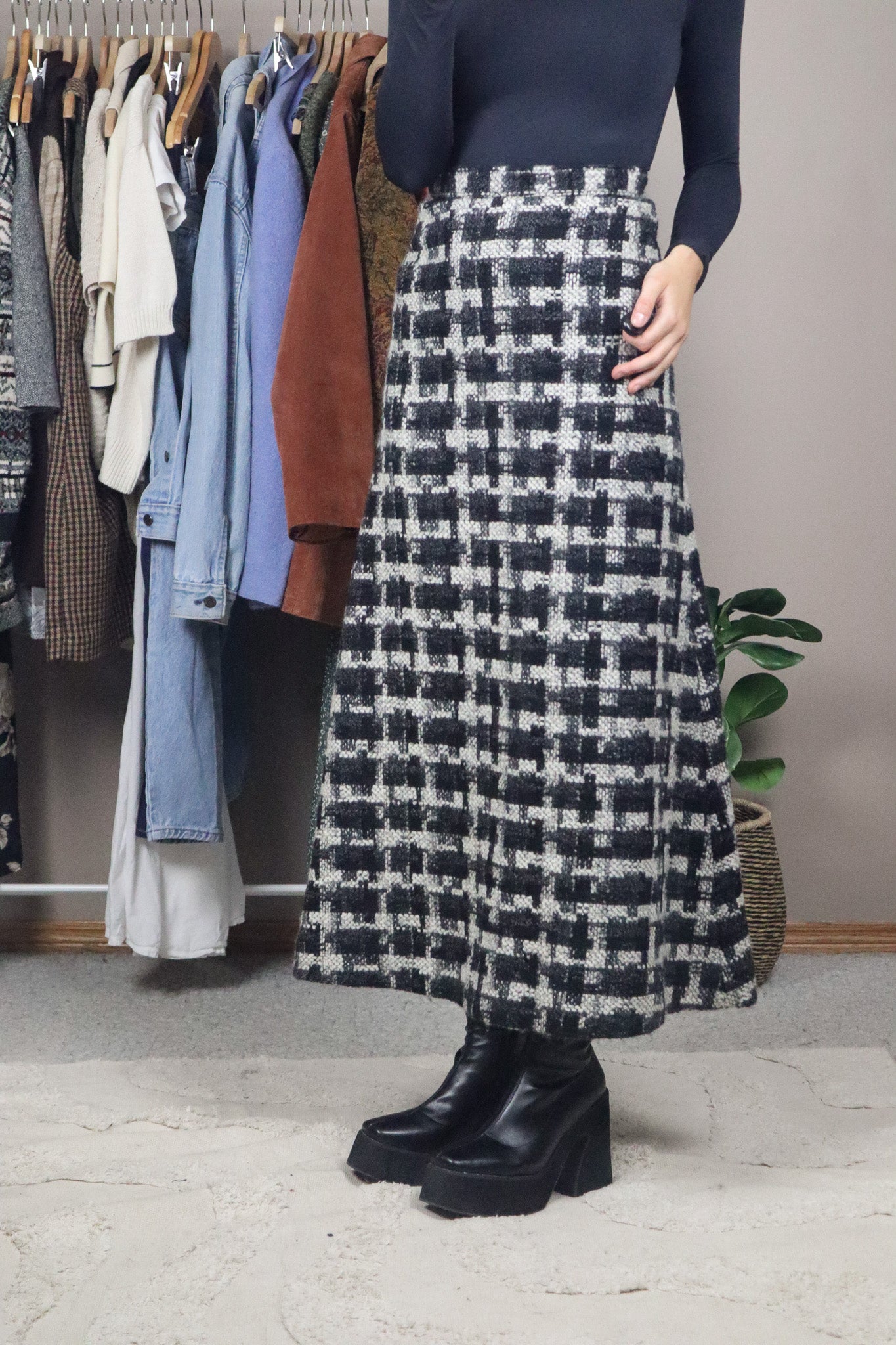 1970s x Vintage x Wool Maxi Skirt (XXS/XS)