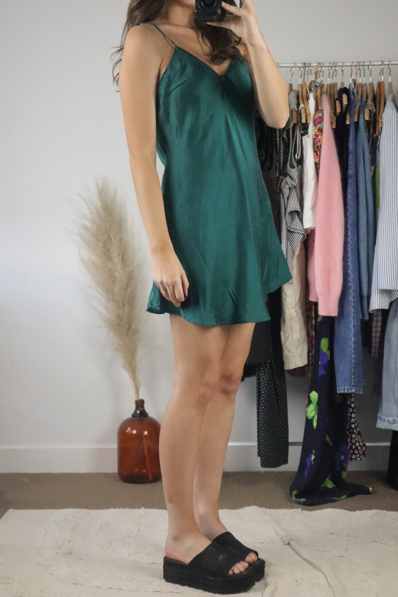 Vintage x Silk Slip Dress (S)