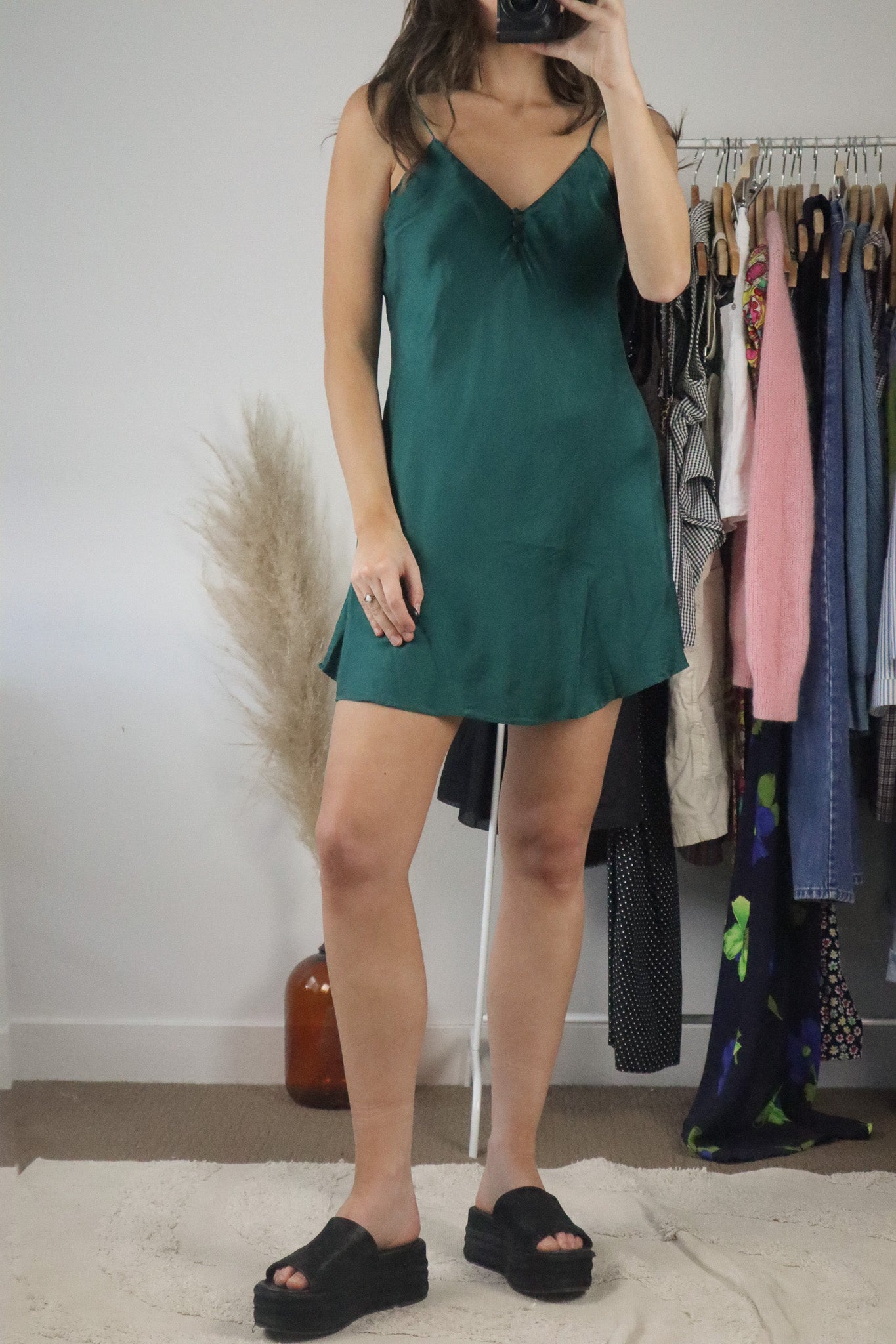 Vintage x Silk Slip Dress (S)