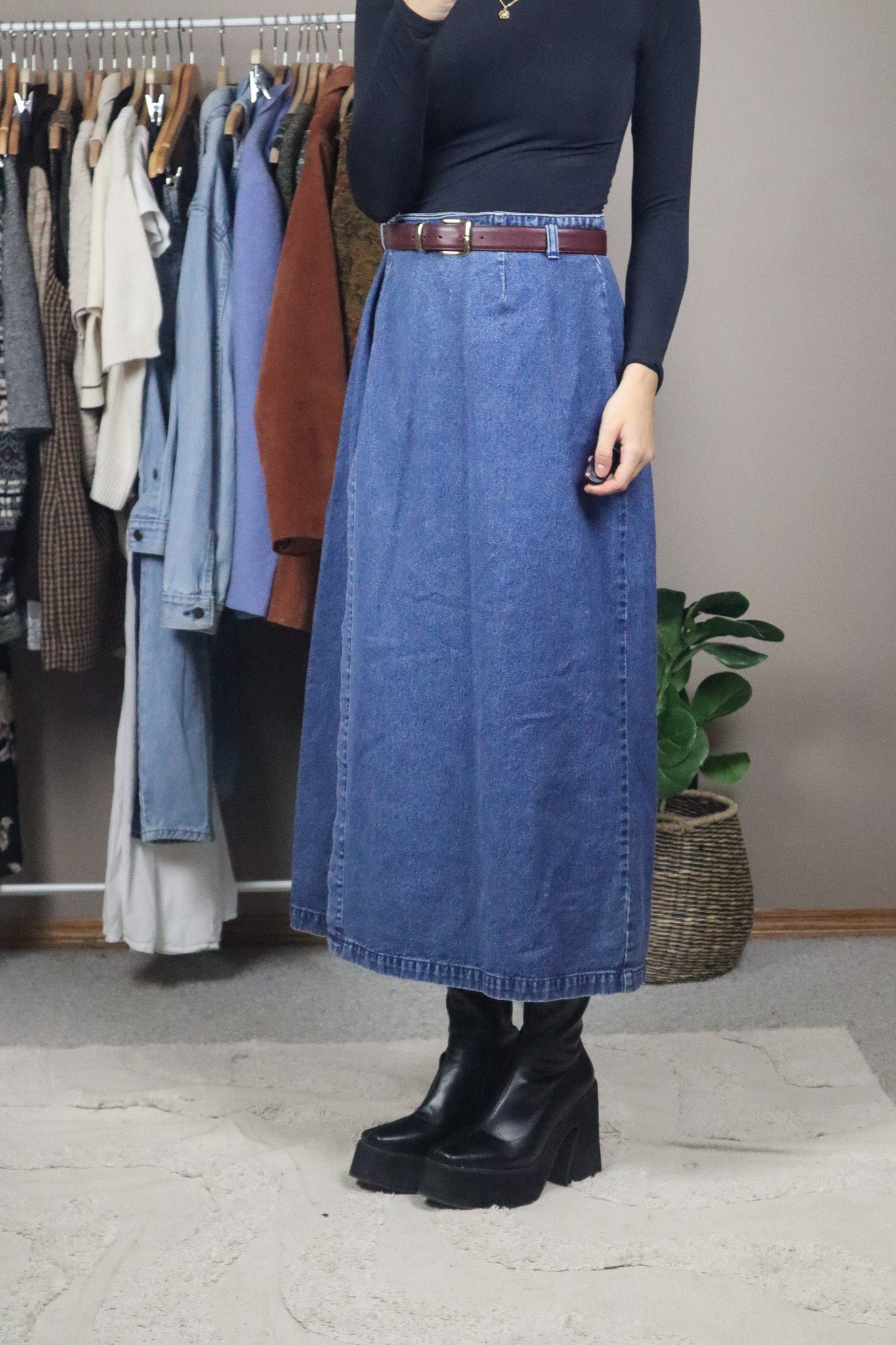 Vintage x Denim Skrit (L)