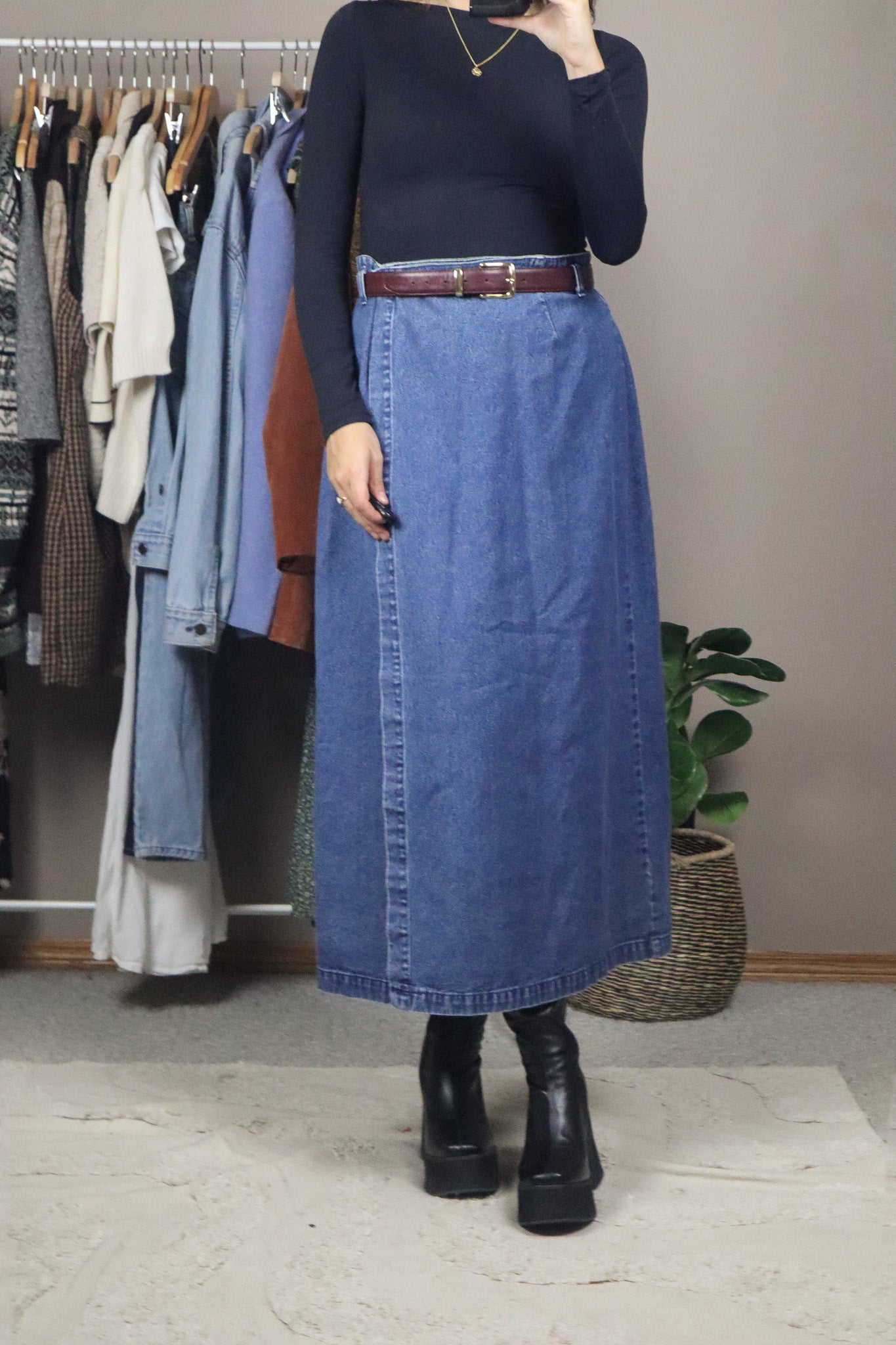 Vintage x Denim Skrit (L)